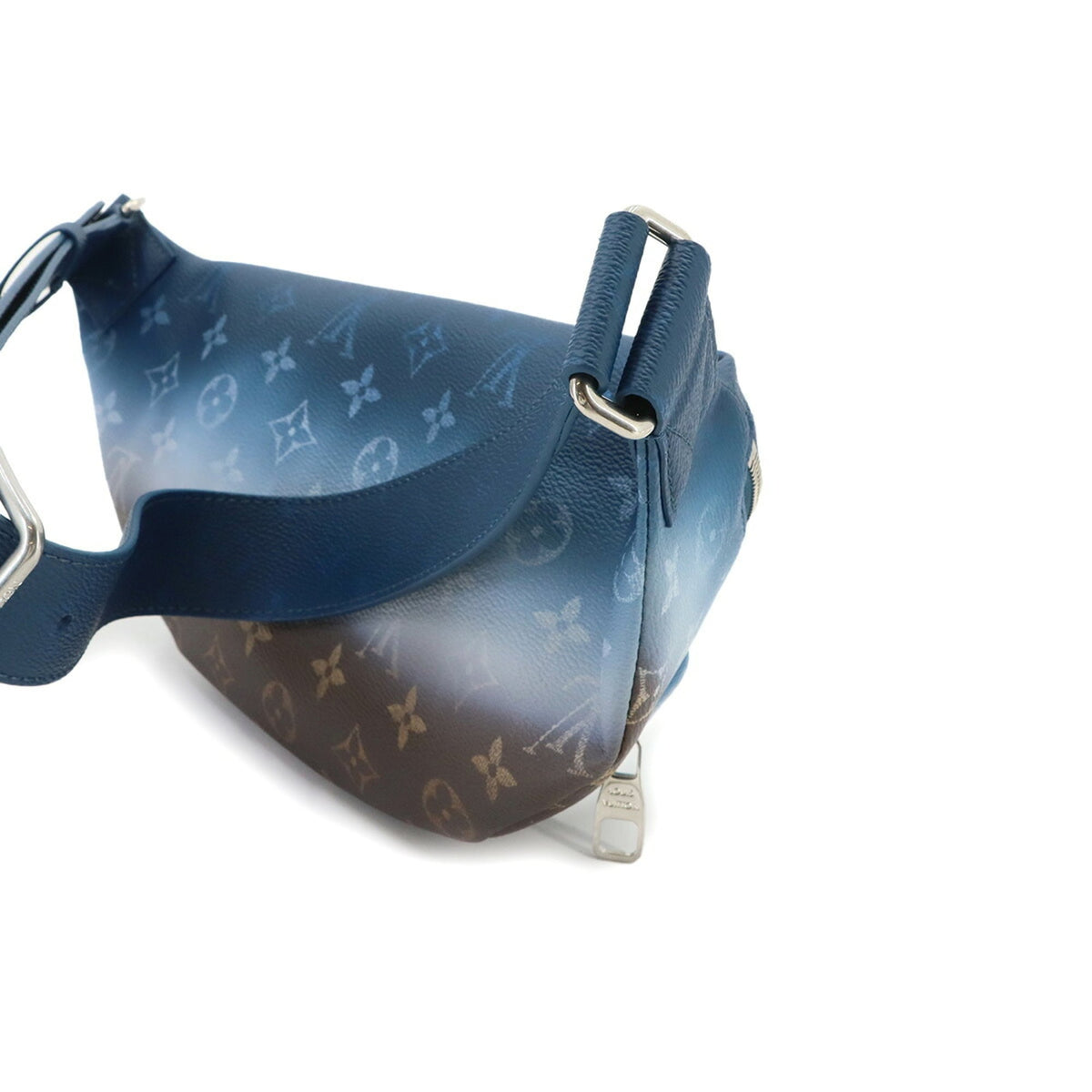 Louis Vuitton Blue Canvas Handbag Sling Bag (Pre-Owned)