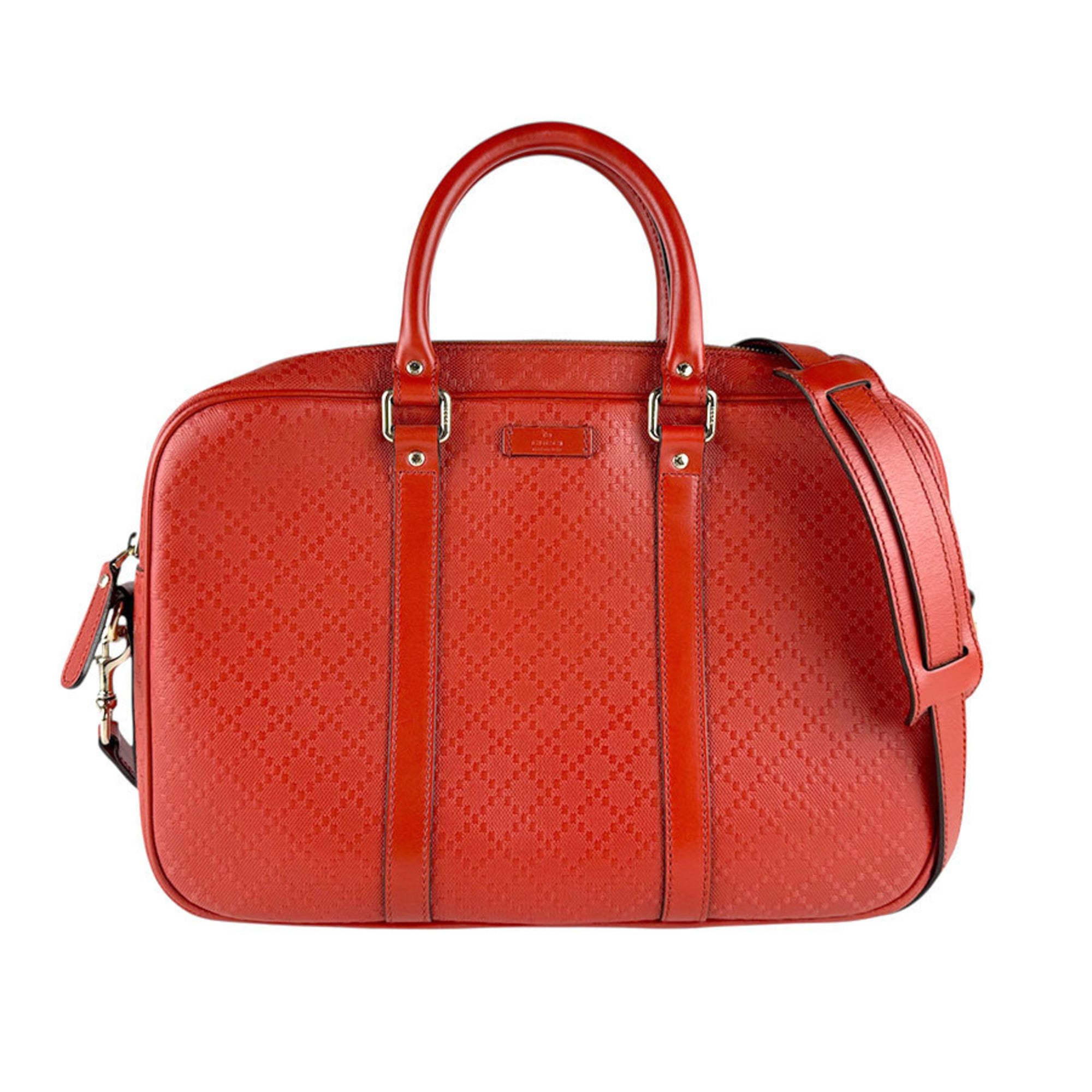 Gucci Orange Leather Handbag Shoulder Bag (Pre-Owned)
