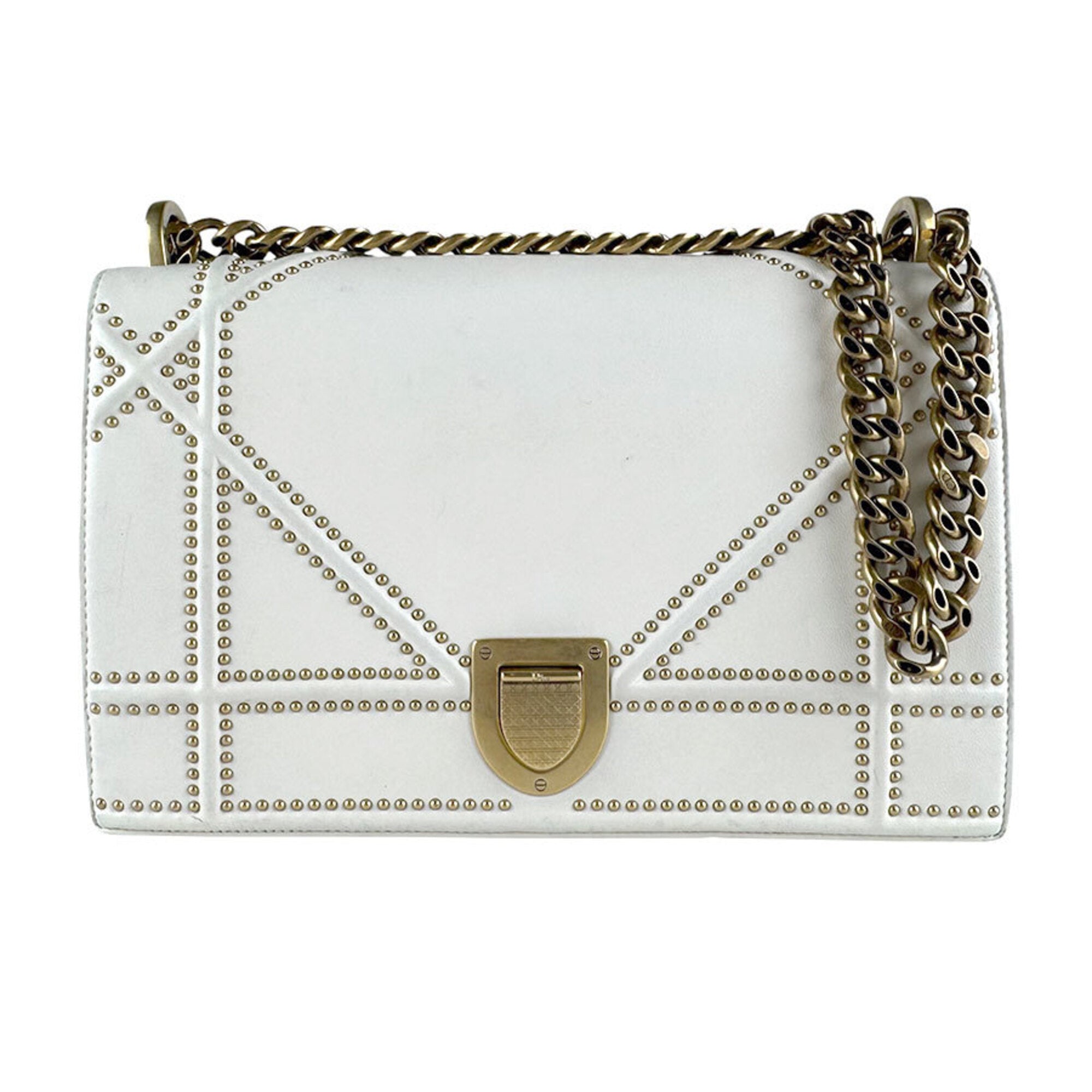 Christian Dior White Leather Shoulder Bag (Pre-Owned)