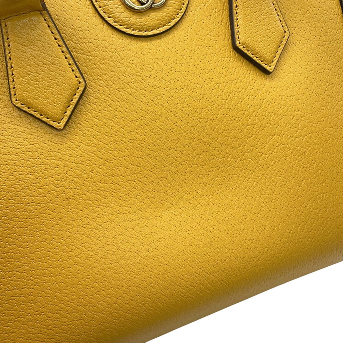 Gucci Yellow Leather Handbag (Pre-Owned)