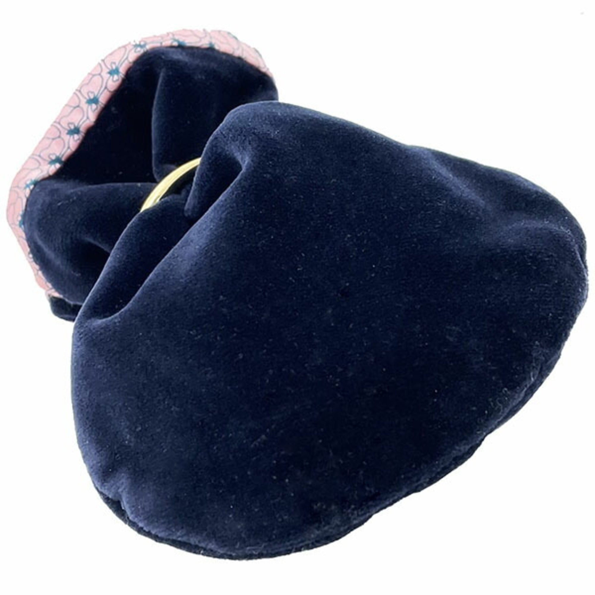 Bottega Veneta Navy Pink Velvet Pouch (Pre-Owned)