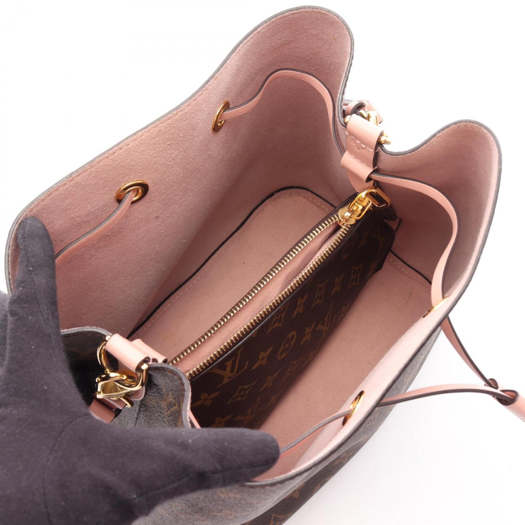 Louis Vuitton Brown Pink Coated Canvas Leather Handbag Shoulder Bag (Pre-Owned)