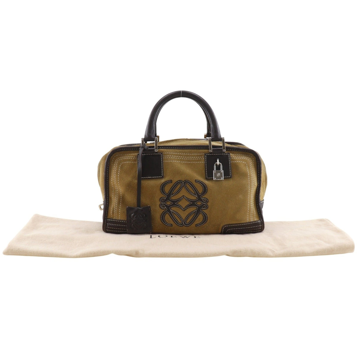 Loewe Amazona Brown Suede Handbag (Pre-Owned)