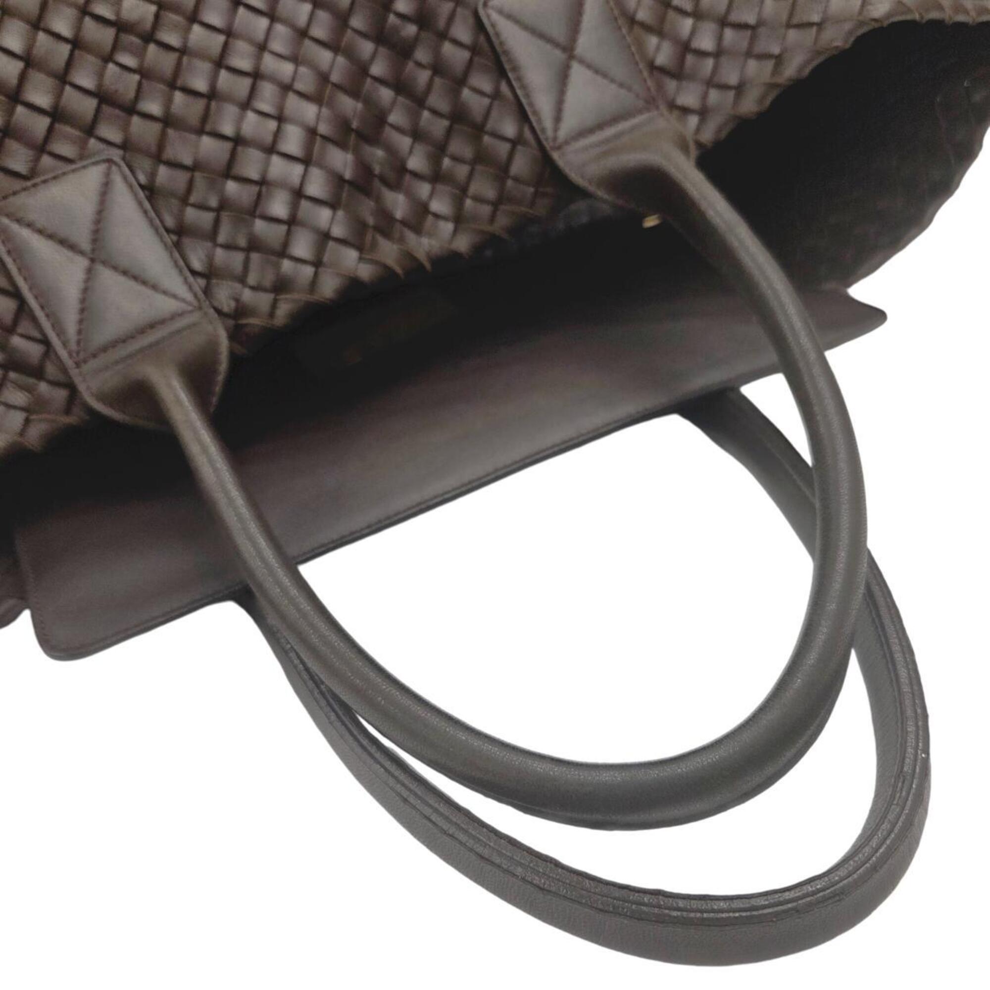Bottega Veneta Brown Leather Pouch Tote Bag (Pre-Owned)