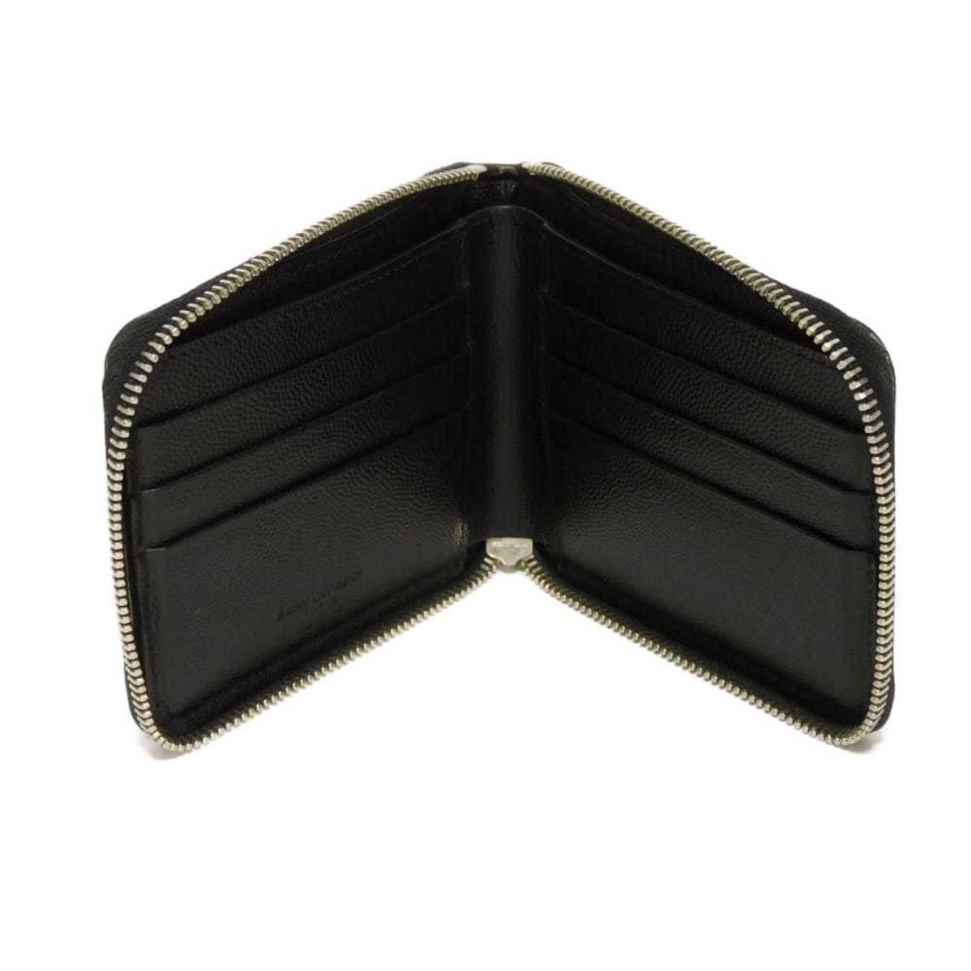 Yves Saint Laurent Black Leather Wallet (Bi-Fold) (Pre-Owned)