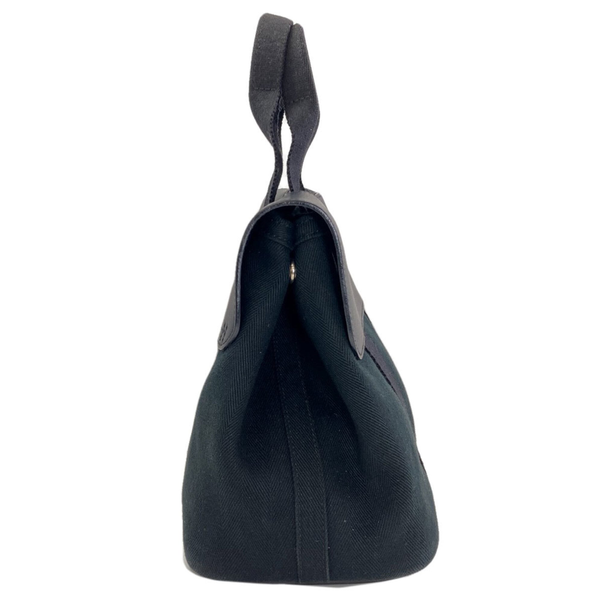 Hermes Black Canvas Handbag (Pre-Owned)