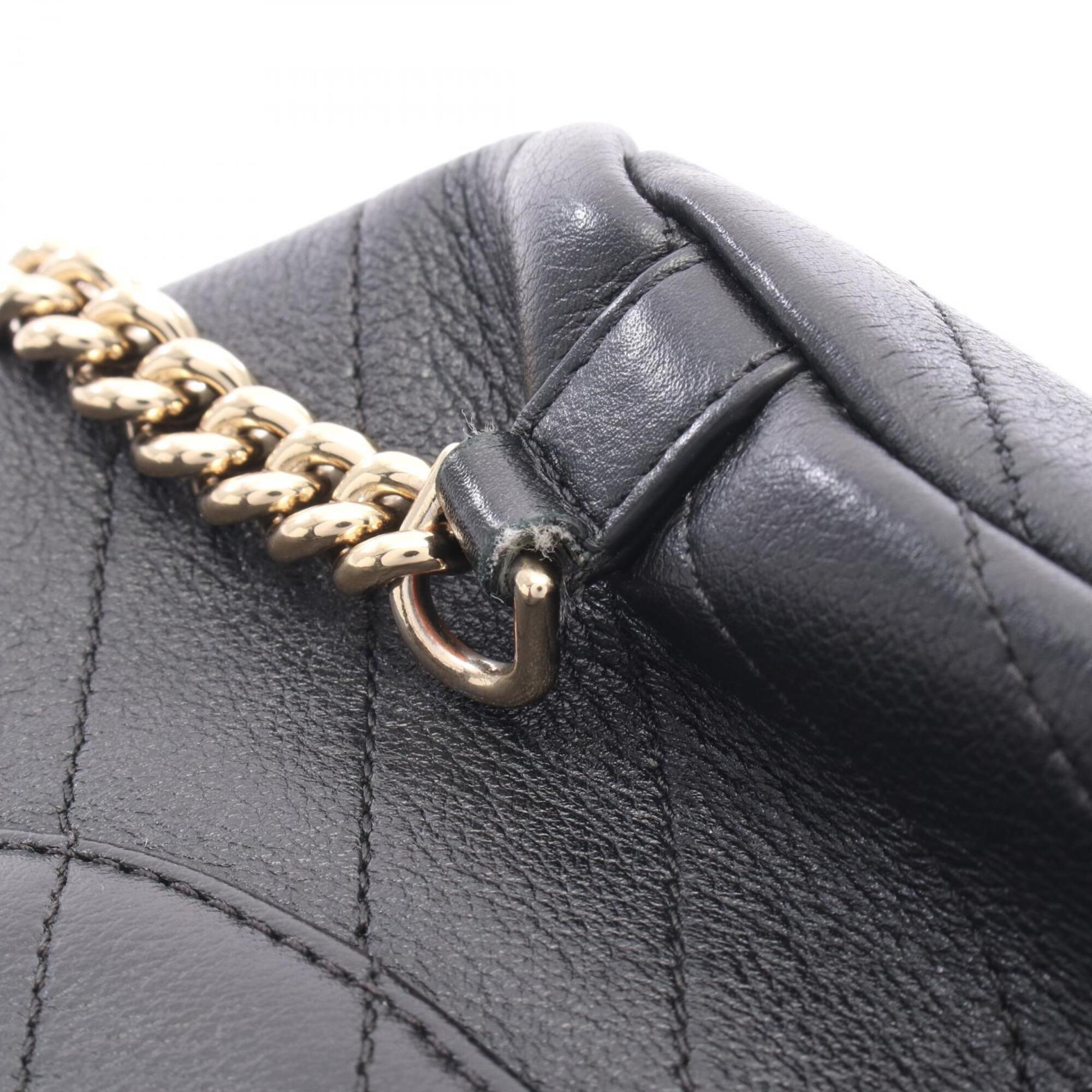 Chanel Black Leather Backpack Handbag (Pre-Owned)