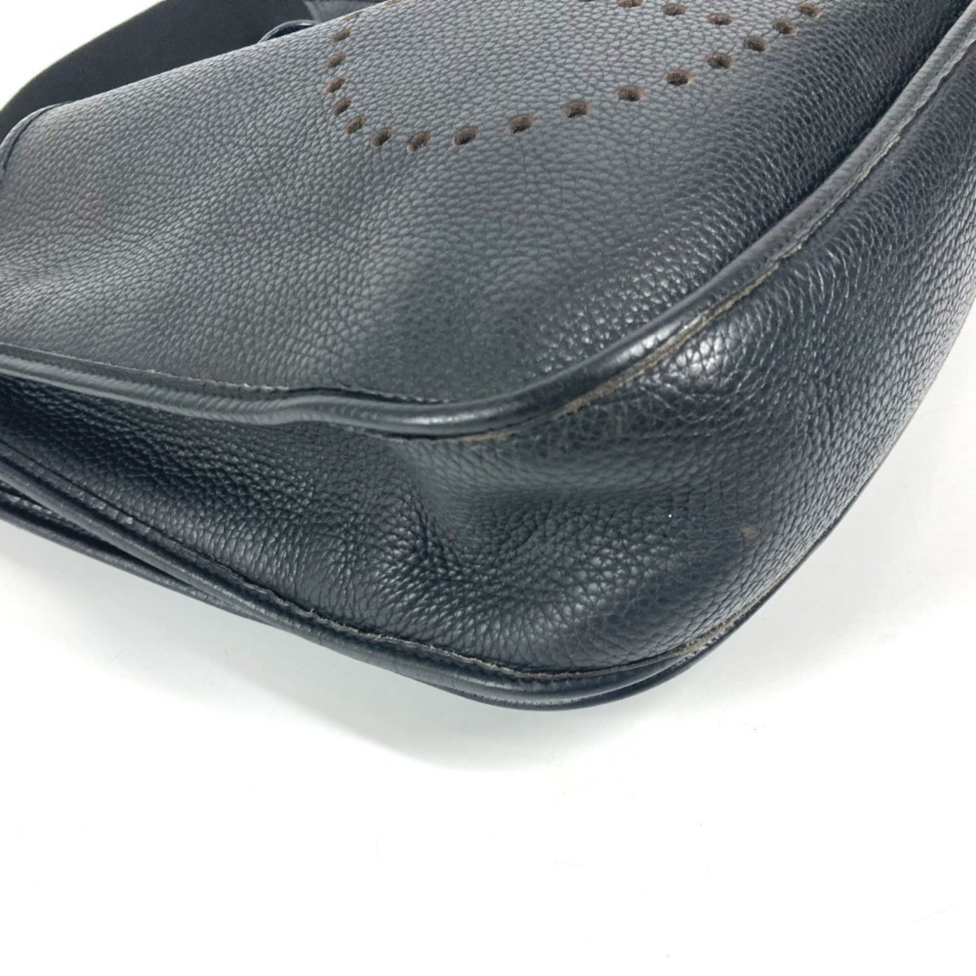 Hermes Black Taurillon Clemence Leather Shoulder Bag (Pre-Owned)