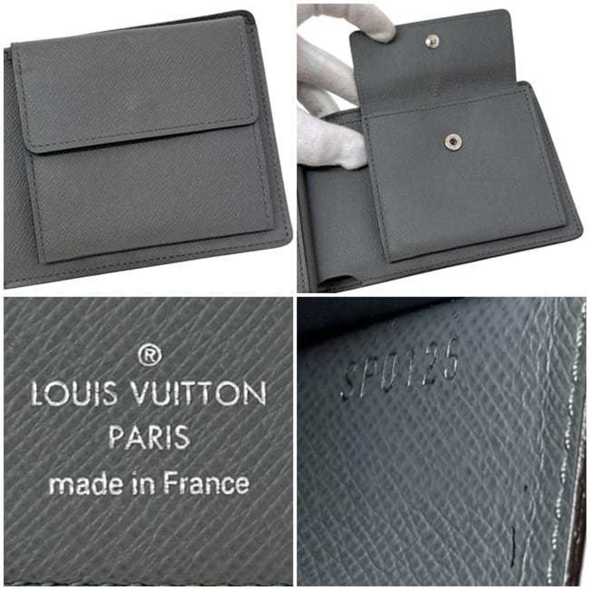 Louis Vuitton Glacier Gray Taiga Leather Wallet (Bi-Fold) (Pre-Owned)