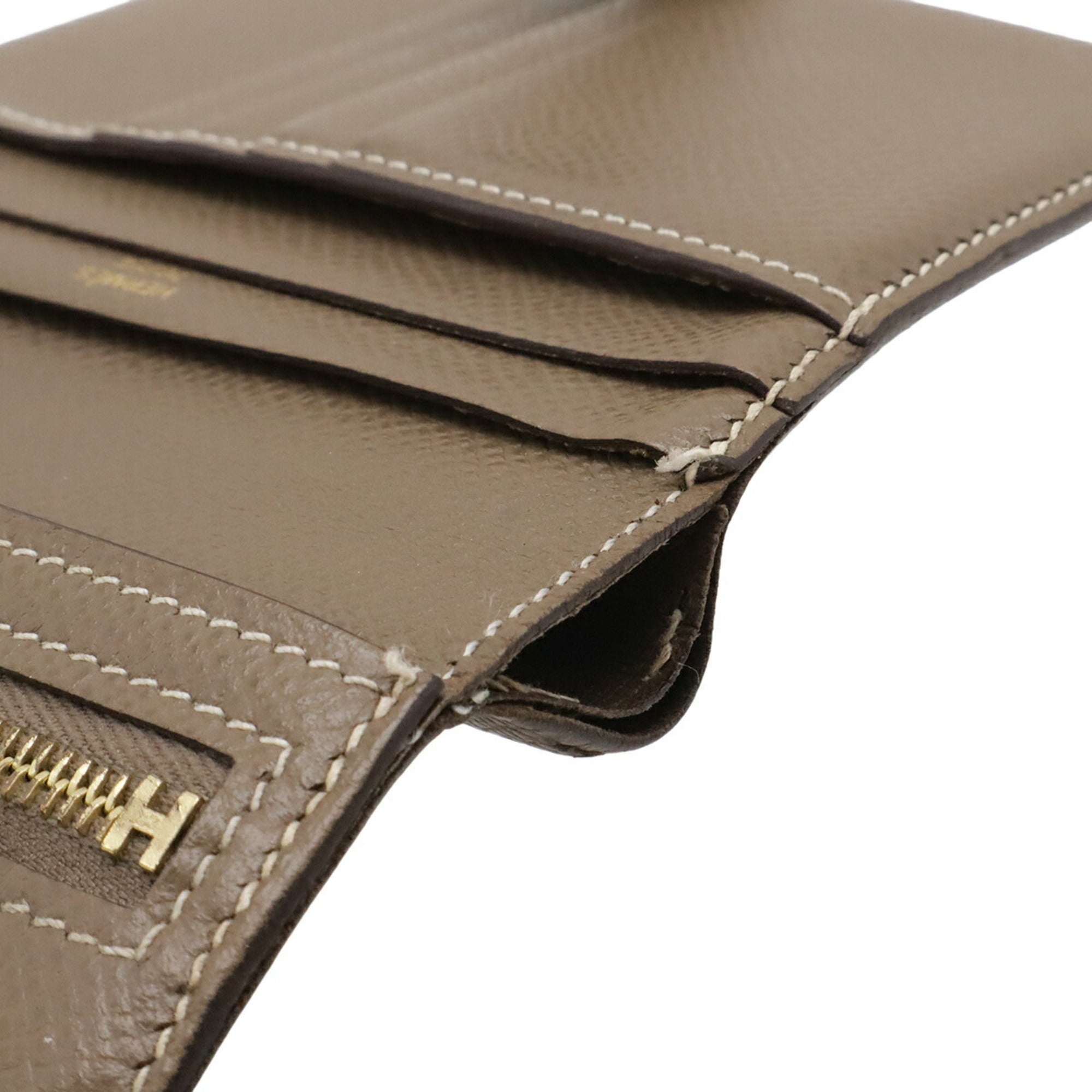 Hermes Etoupe Gray Epsom Leather Wallet (Bi-Fold) (Pre-Owned)