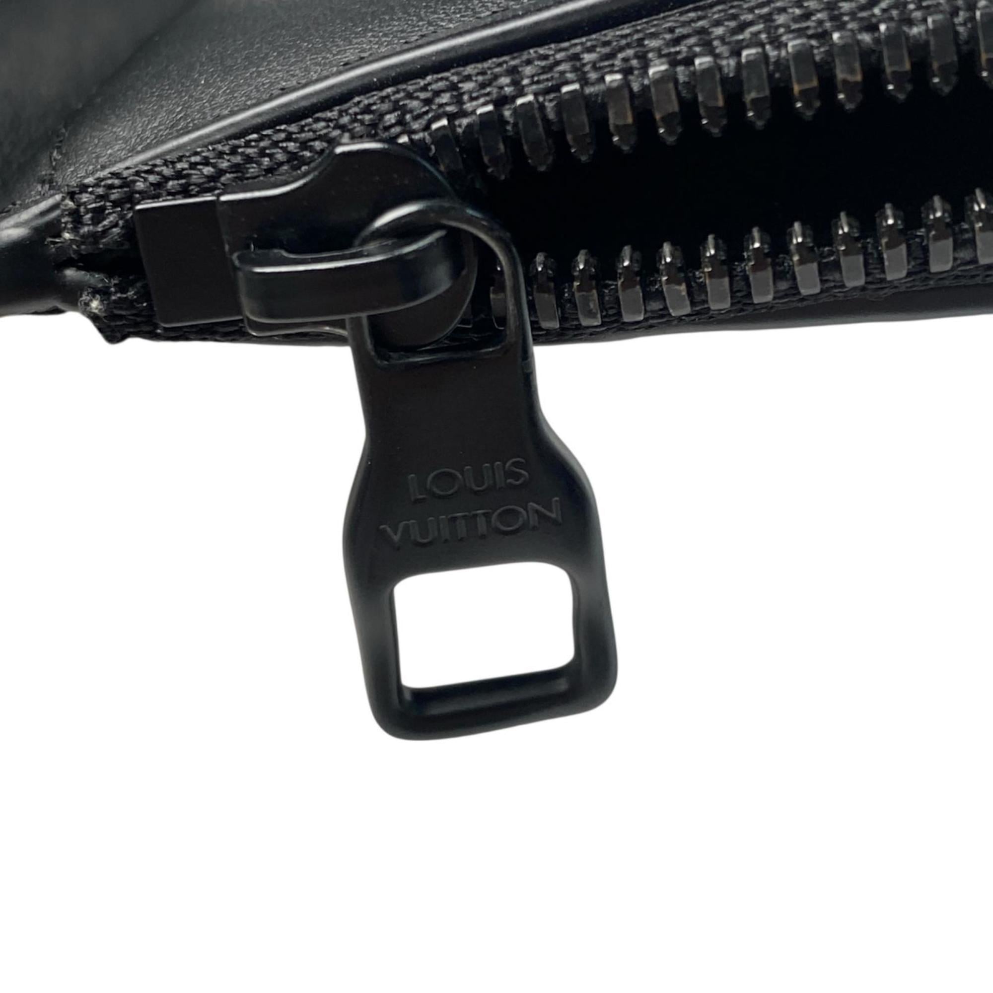 Louis Vuitton Black Noir Leather Wallet (Tri-Fold) (Pre-Owned)