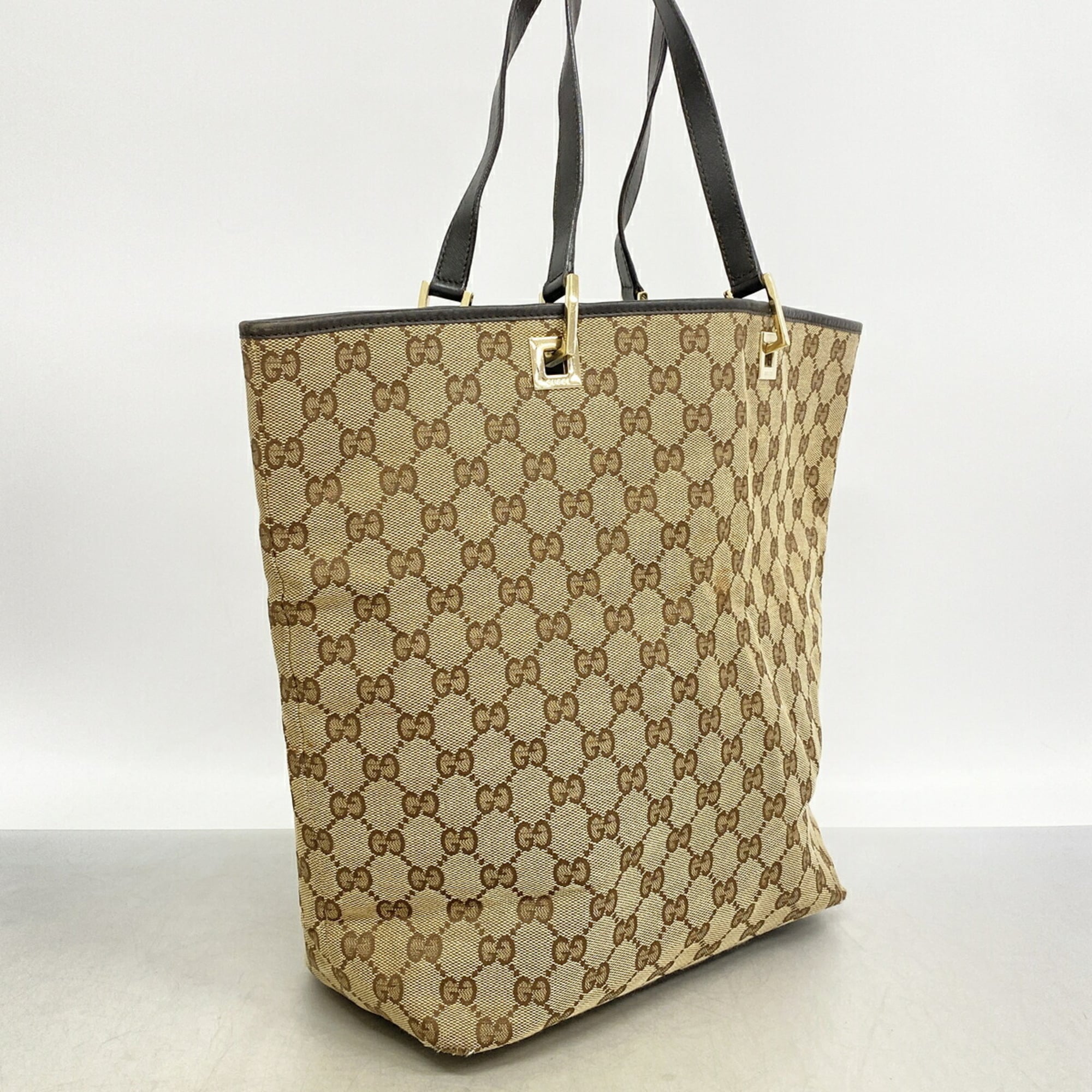 Gucci Brown Canvas Tote Bag (Pre-Owned)