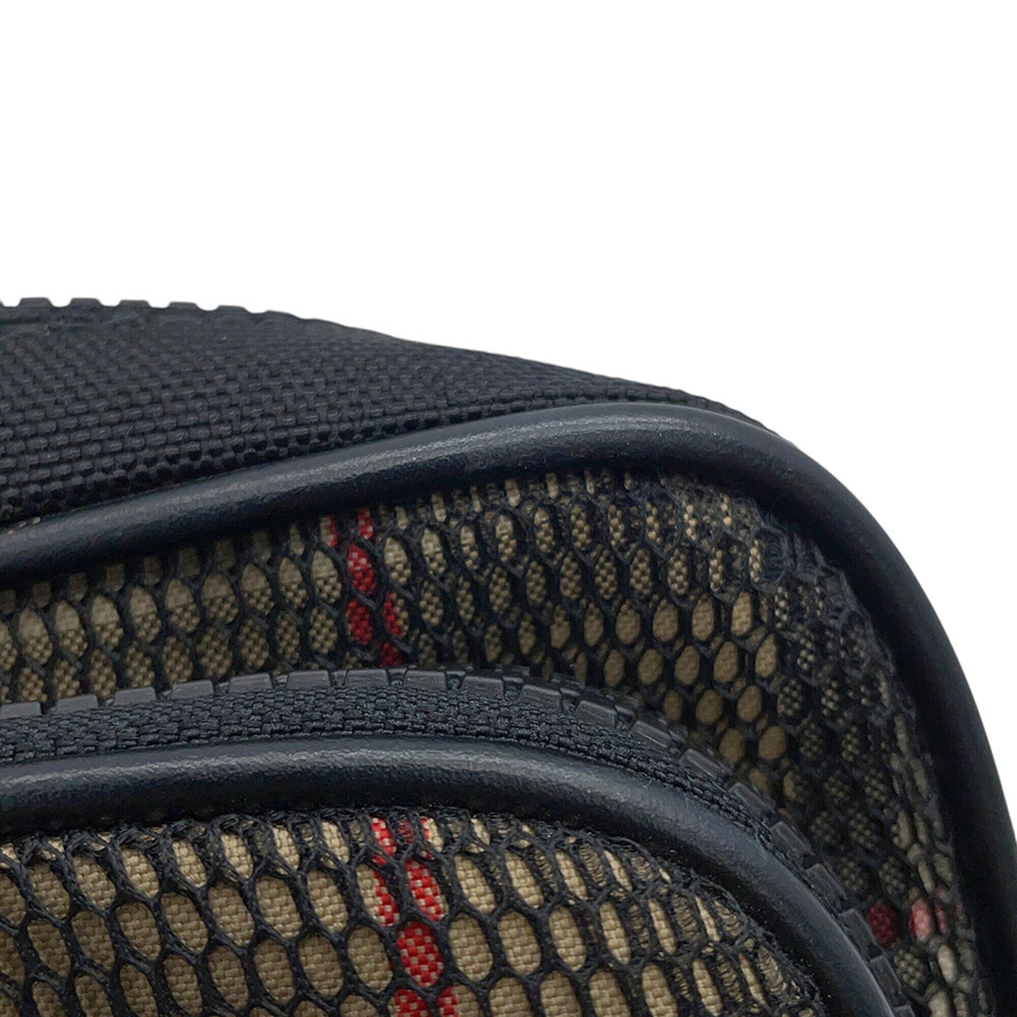 Burberry Black Multi-Color Canvas Leather Handbag Shoulder Bag (Pre-Owned)
