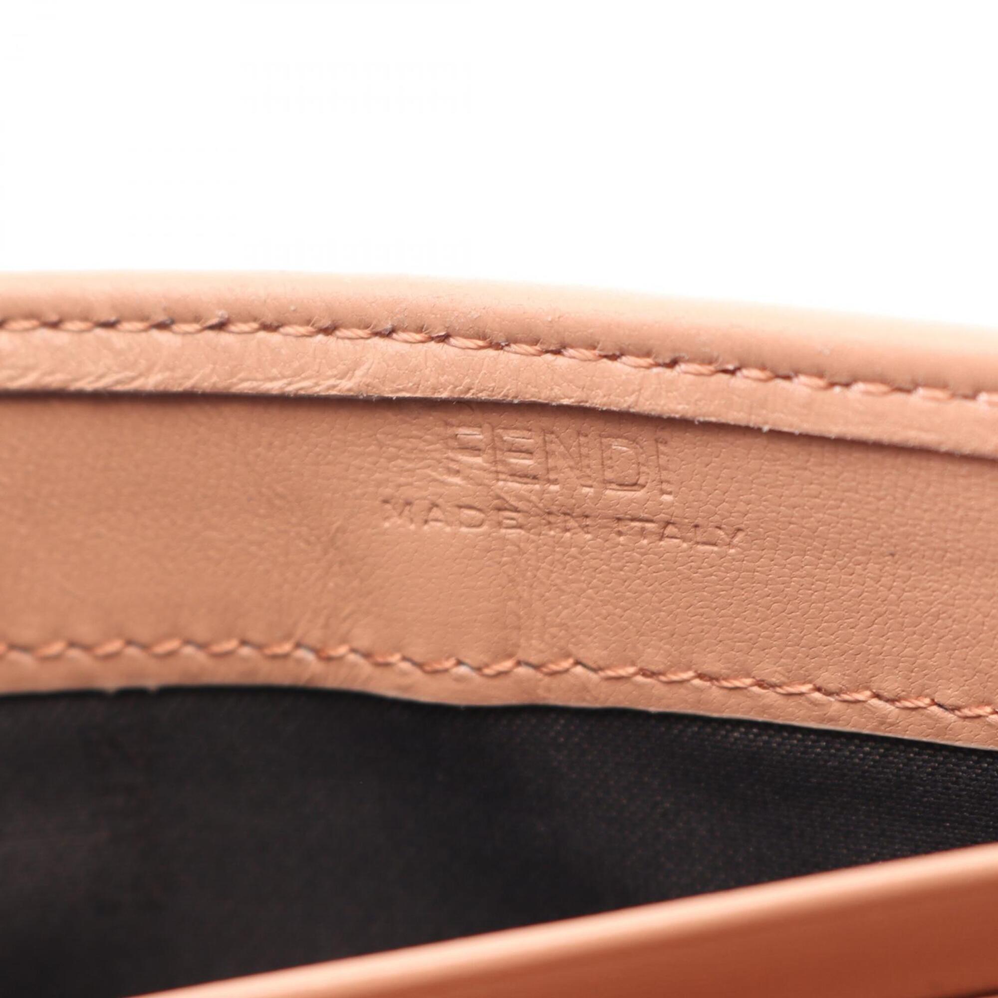 Fendi Pink Leather Handbag Shoulder Bag (Pre-Owned)