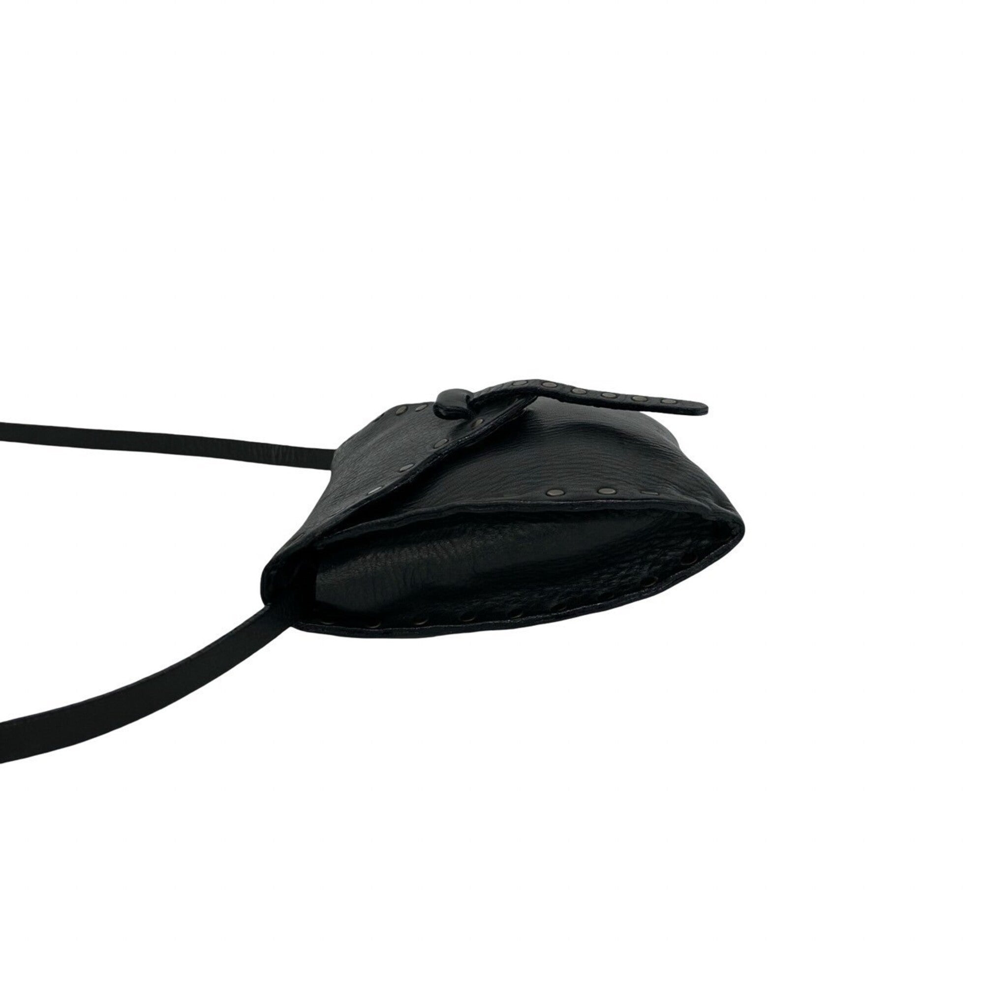 Celine Black Leather Pochette Shoulder Bag (Pre-Owned)