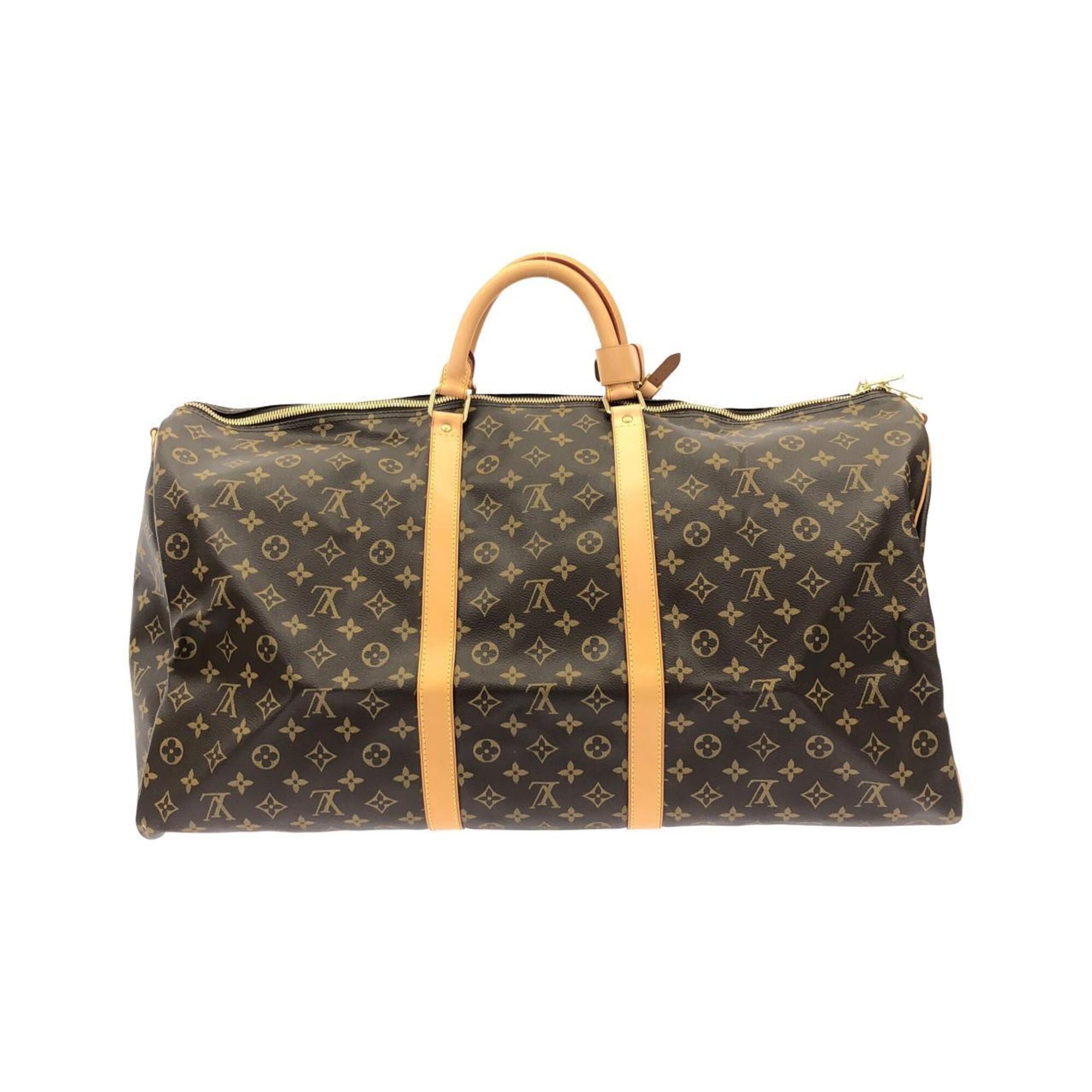 Louis Vuitton Monogram Marron Coated Canvas Boston Bag (Pre-Owned)