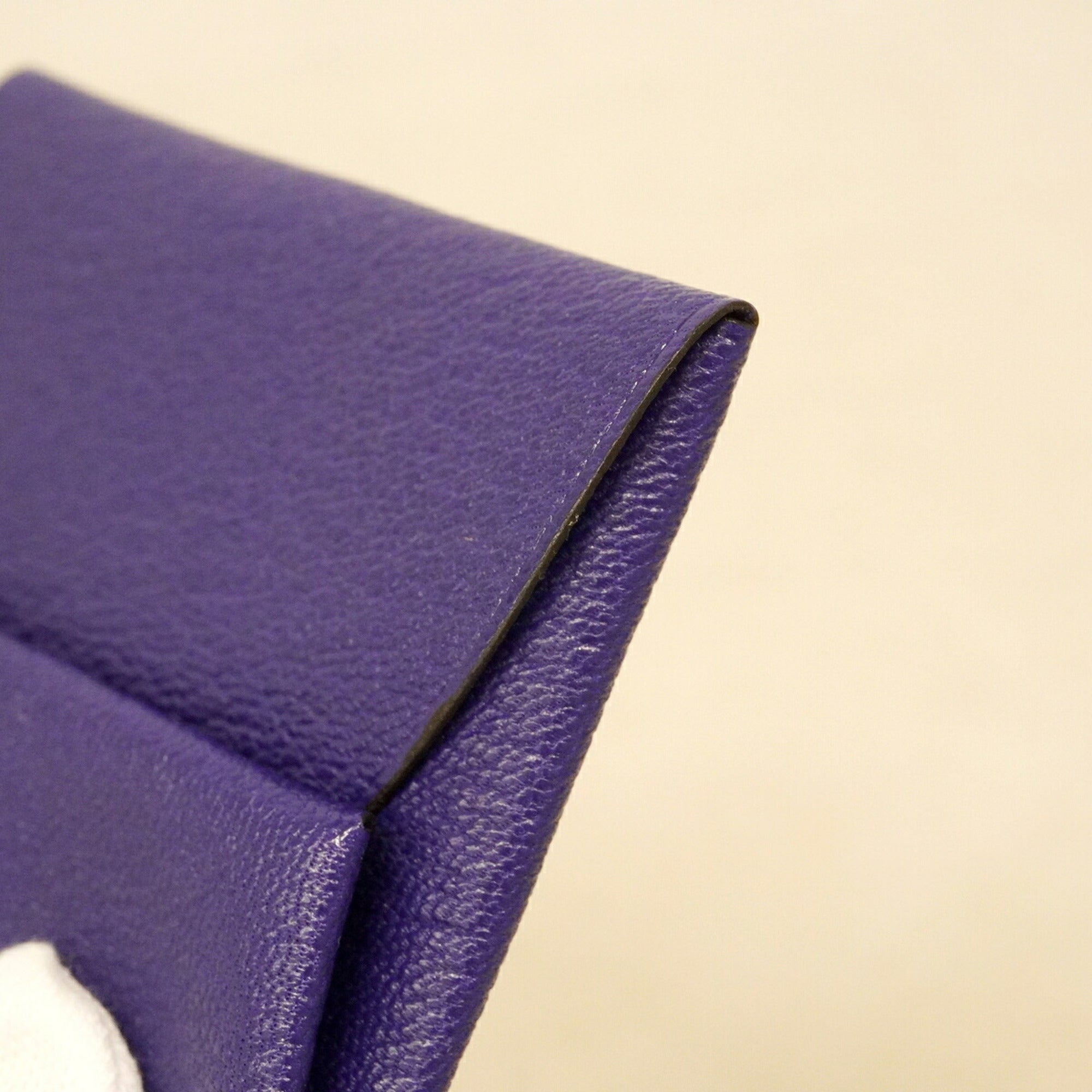 Hermes Purple Chevre Myzore Leather Coin Purse/Coin Case (Pre-Owned)