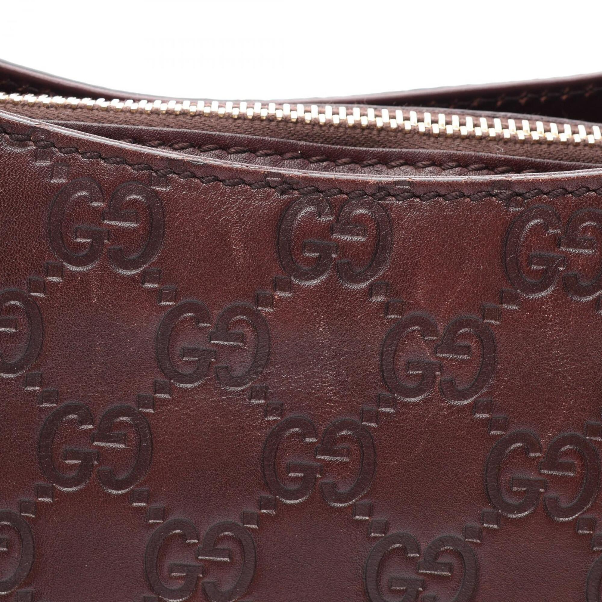 Gucci Brown Leather Handbag Shoulder Bag (Pre-Owned)