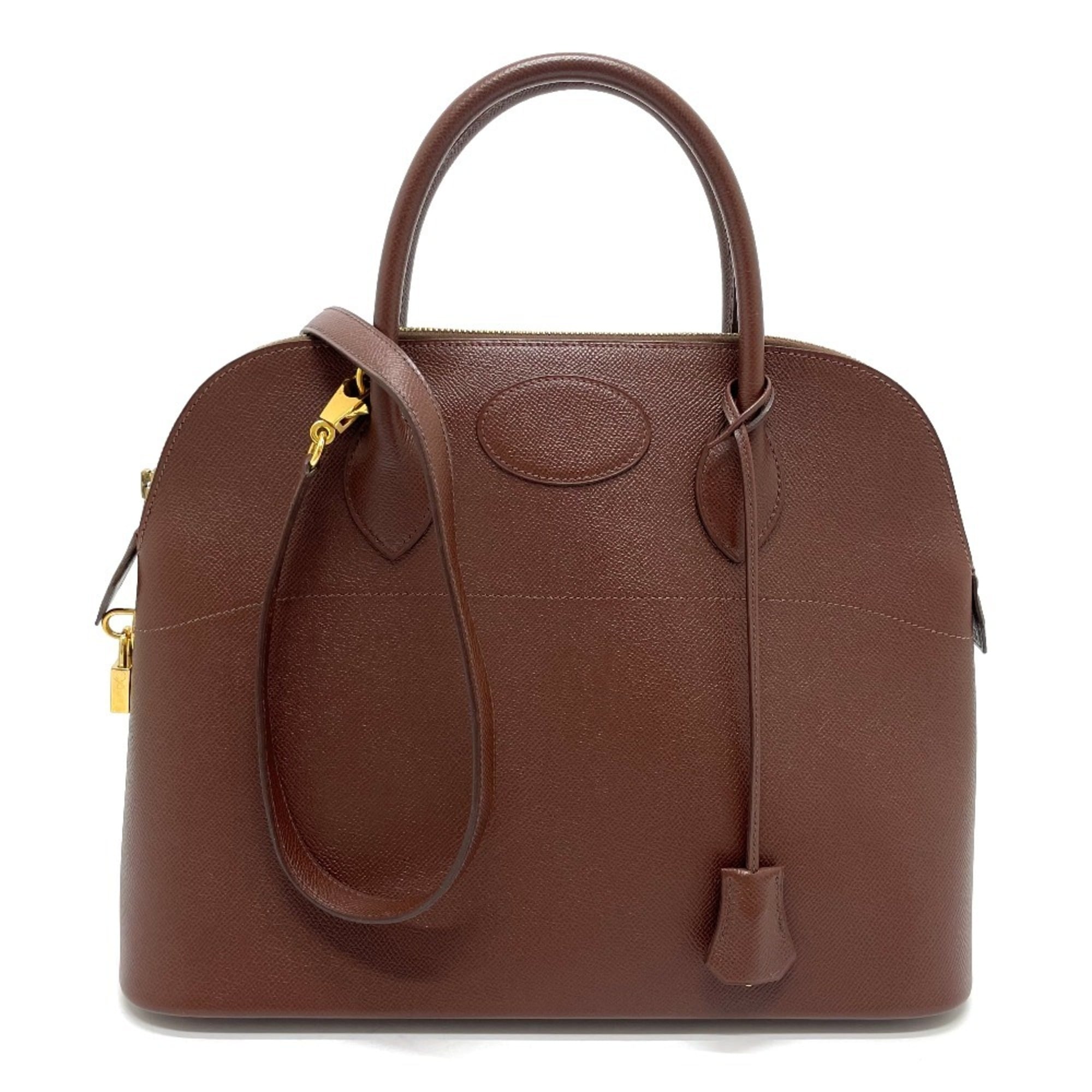 Hermes Bolide Brown Leather Handbag (Pre-Owned)