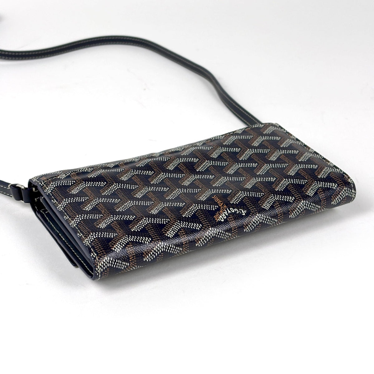 Goyard Navy Coated Canvas Pouch Shoulder Bag (Pre-Owned)
