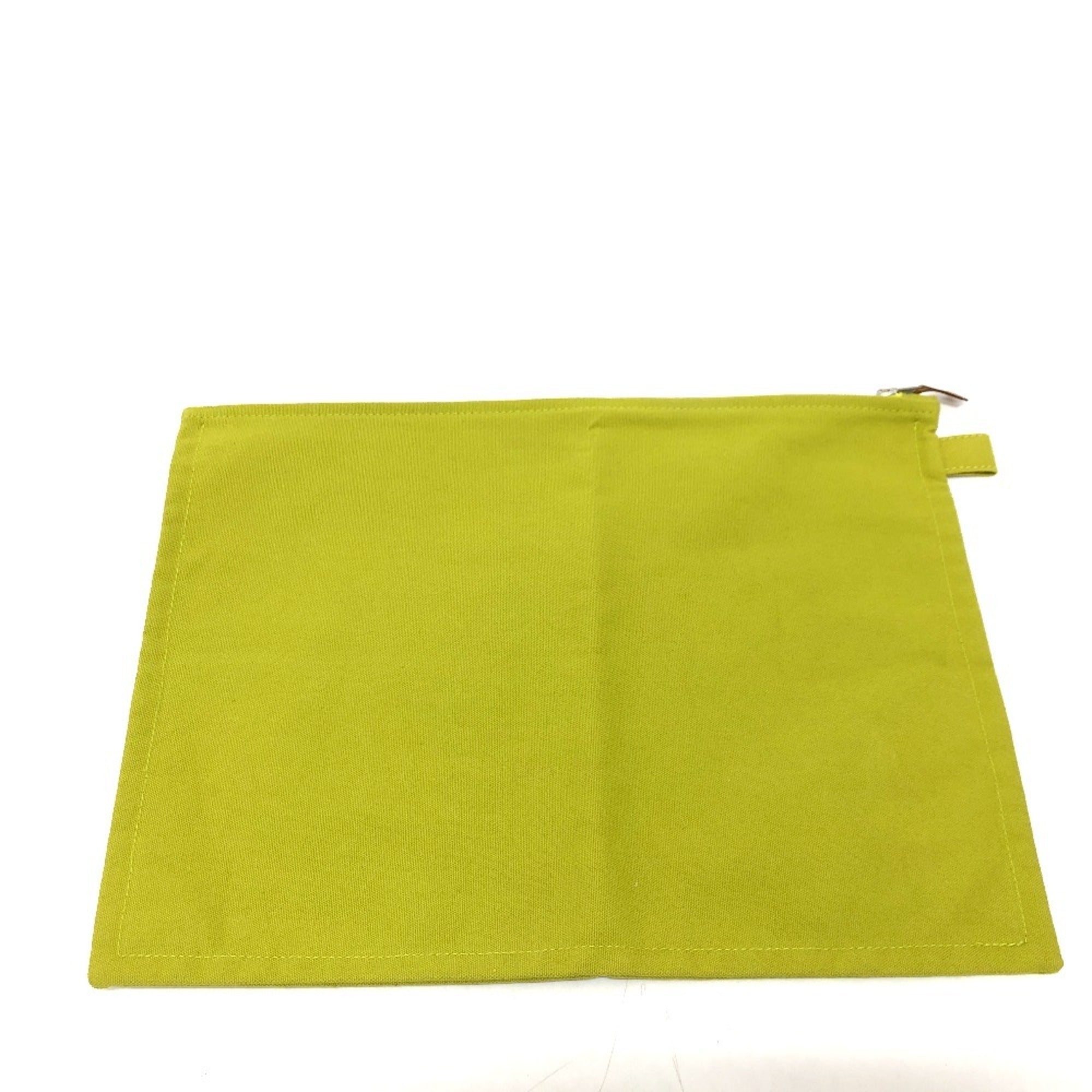 Hermes Green Canvas Pouch (Pre-Owned)