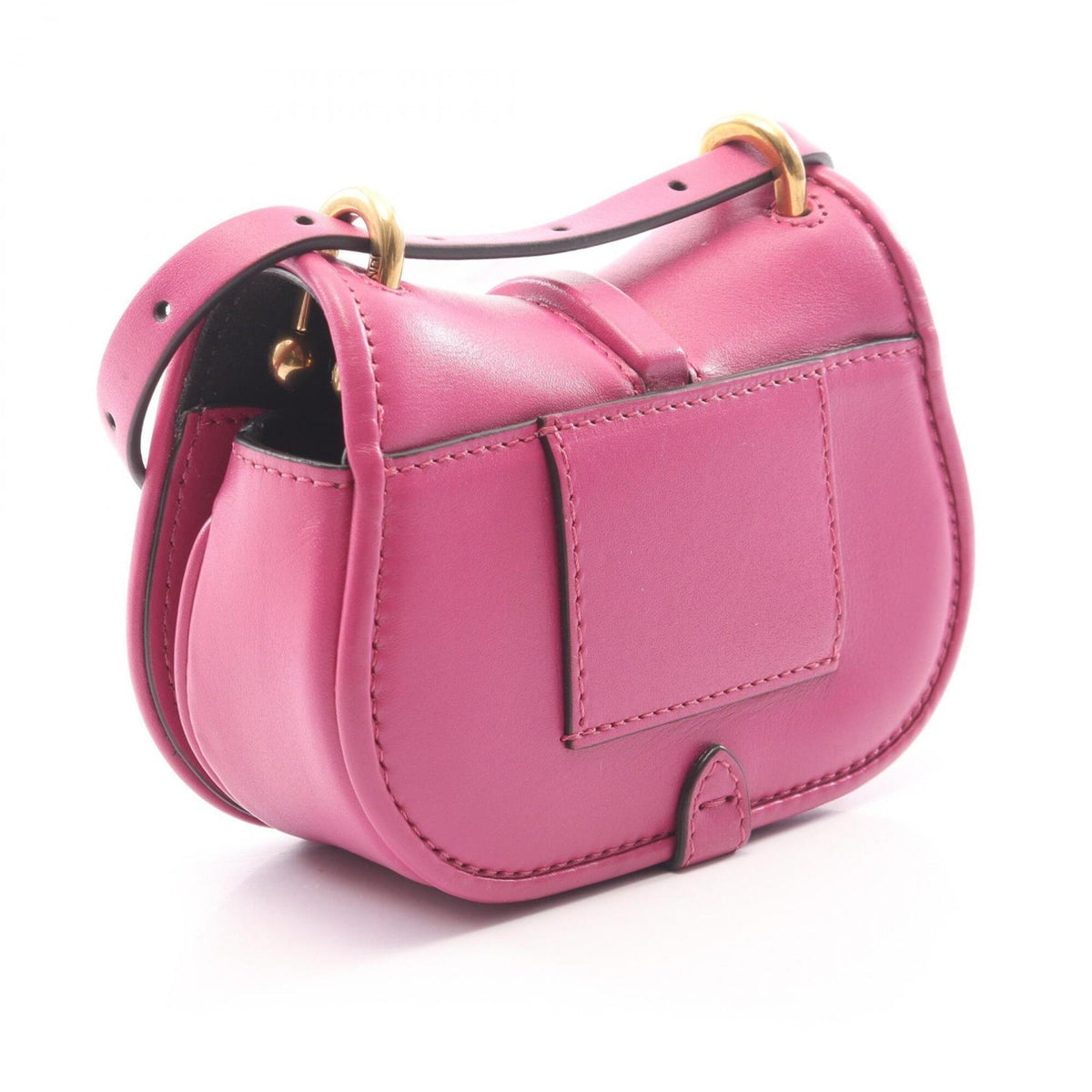 Fendi Pink Leather Handbag Shoulder Bag (Pre-Owned)