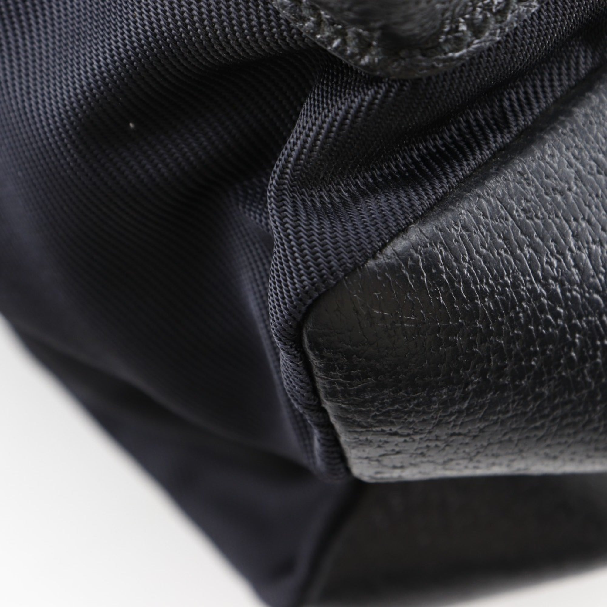 Gucci Black Nylon Canvas Leather Backpack (Pre-Owned)