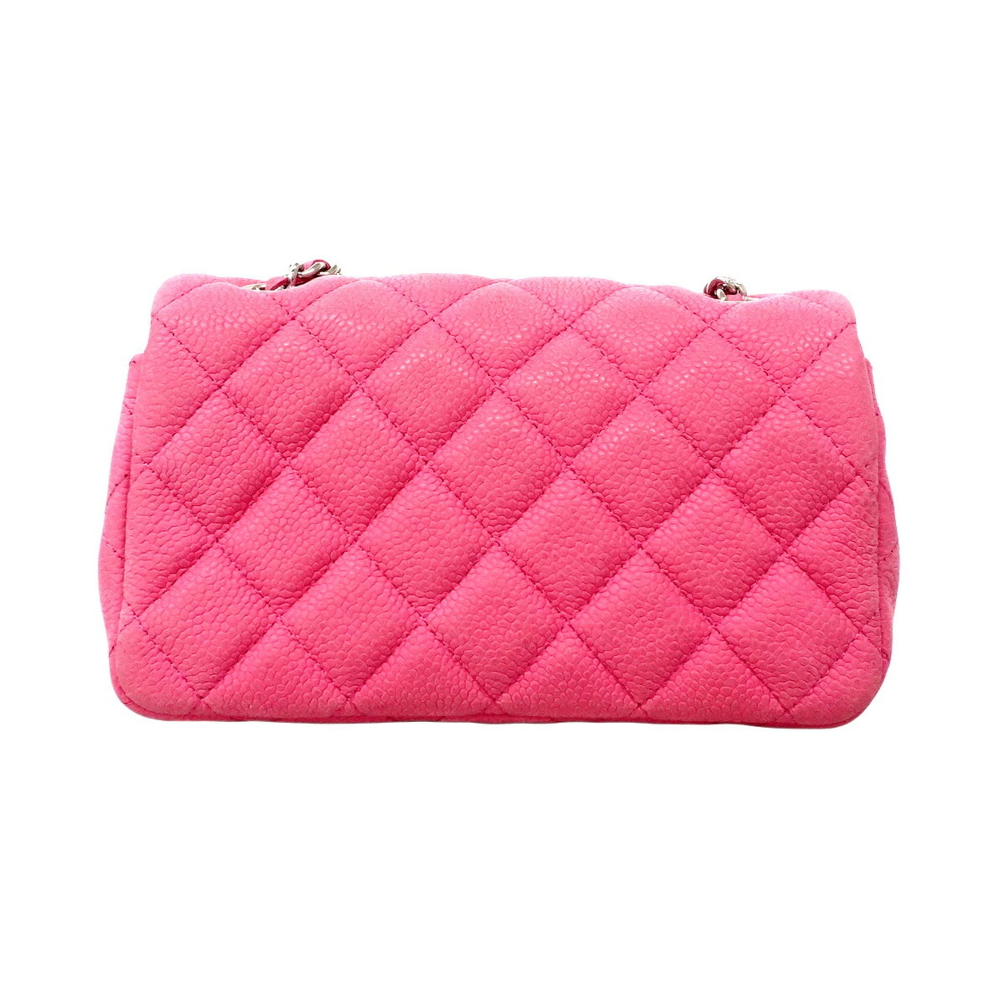 Chanel Pink Grained Calfskin Shoulder Bag (Pre-Owned)