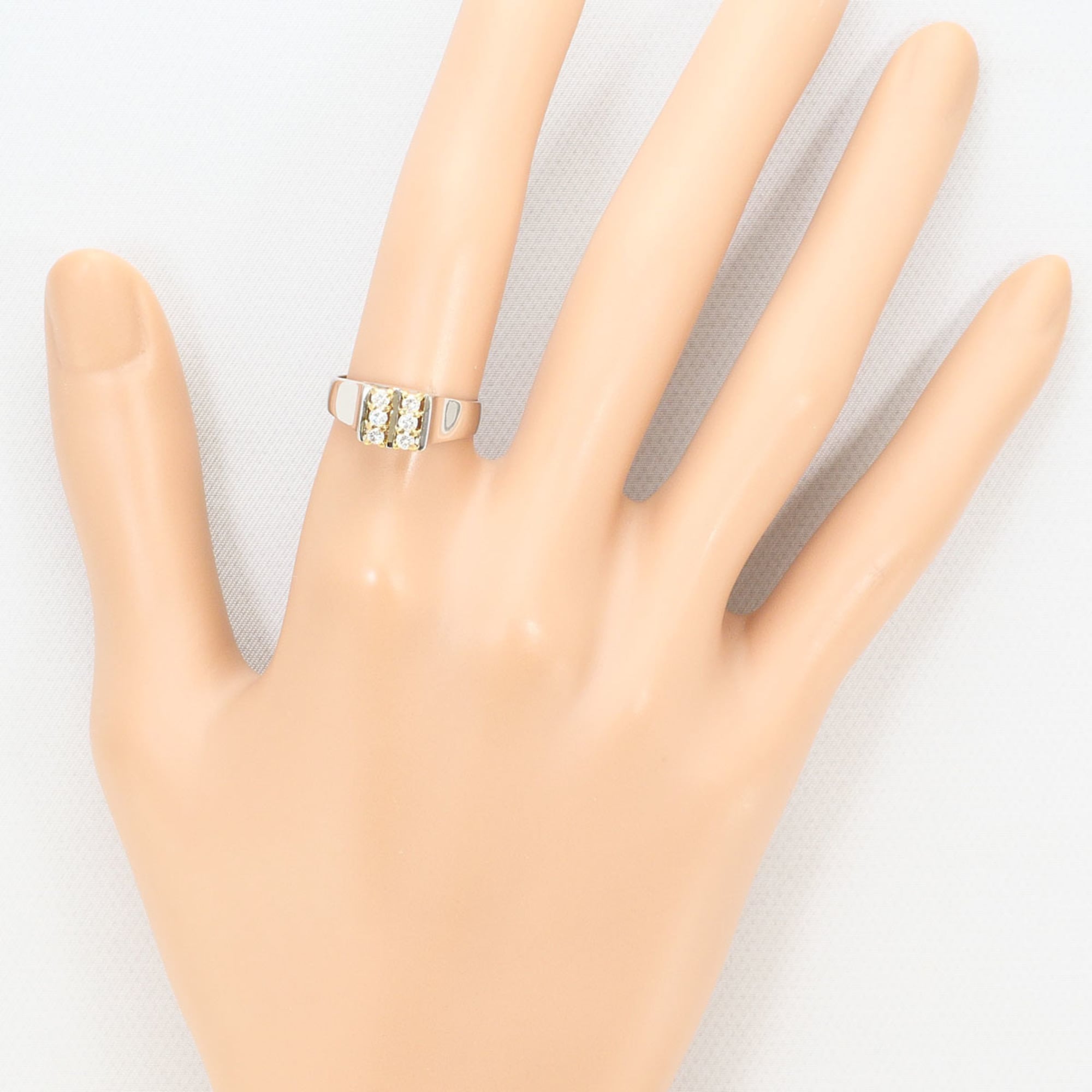 Unbranded White Gold Yellow Gold White Gold (14K) Yellow Gold (14K) Band Ring (Pre-Owned)