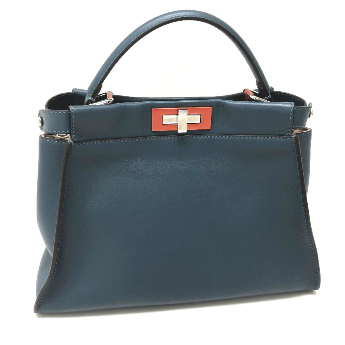 Fendi Blue Leather Handbag (Pre-Owned)
