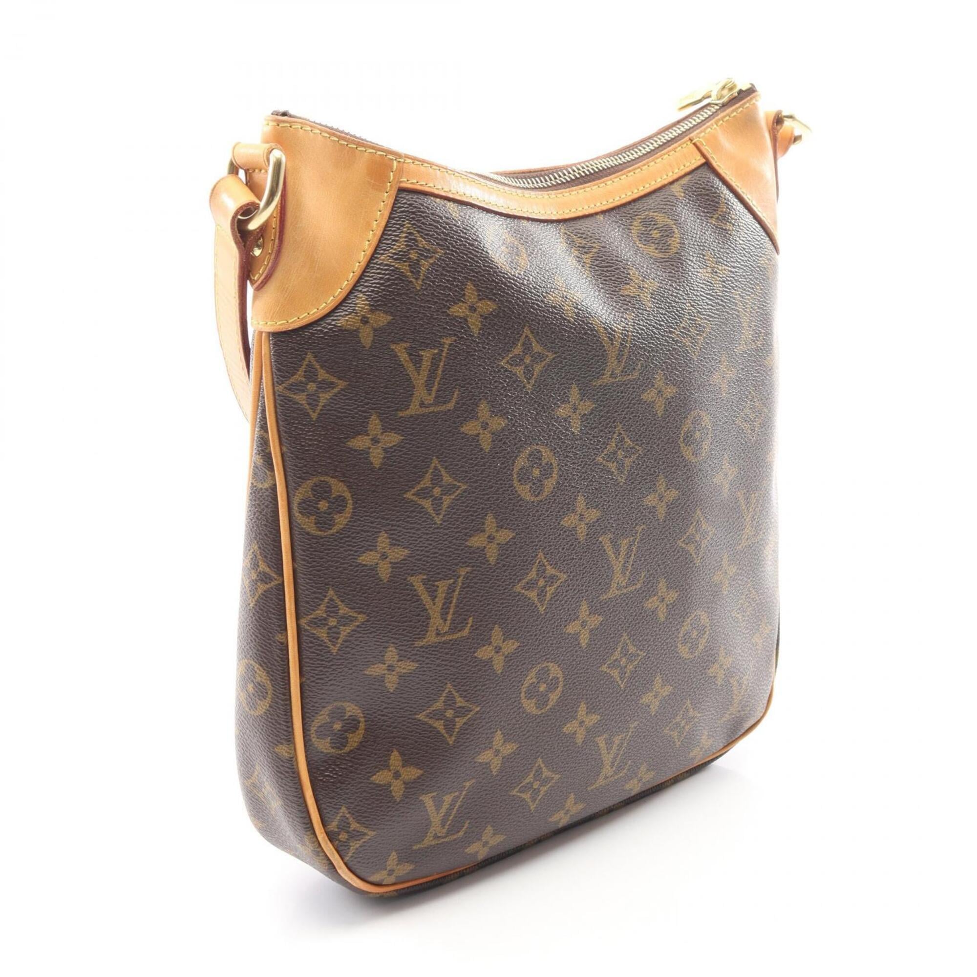 Louis Vuitton Brown Coated Canvas Leather Handbag Shoulder Bag (Pre-Owned)