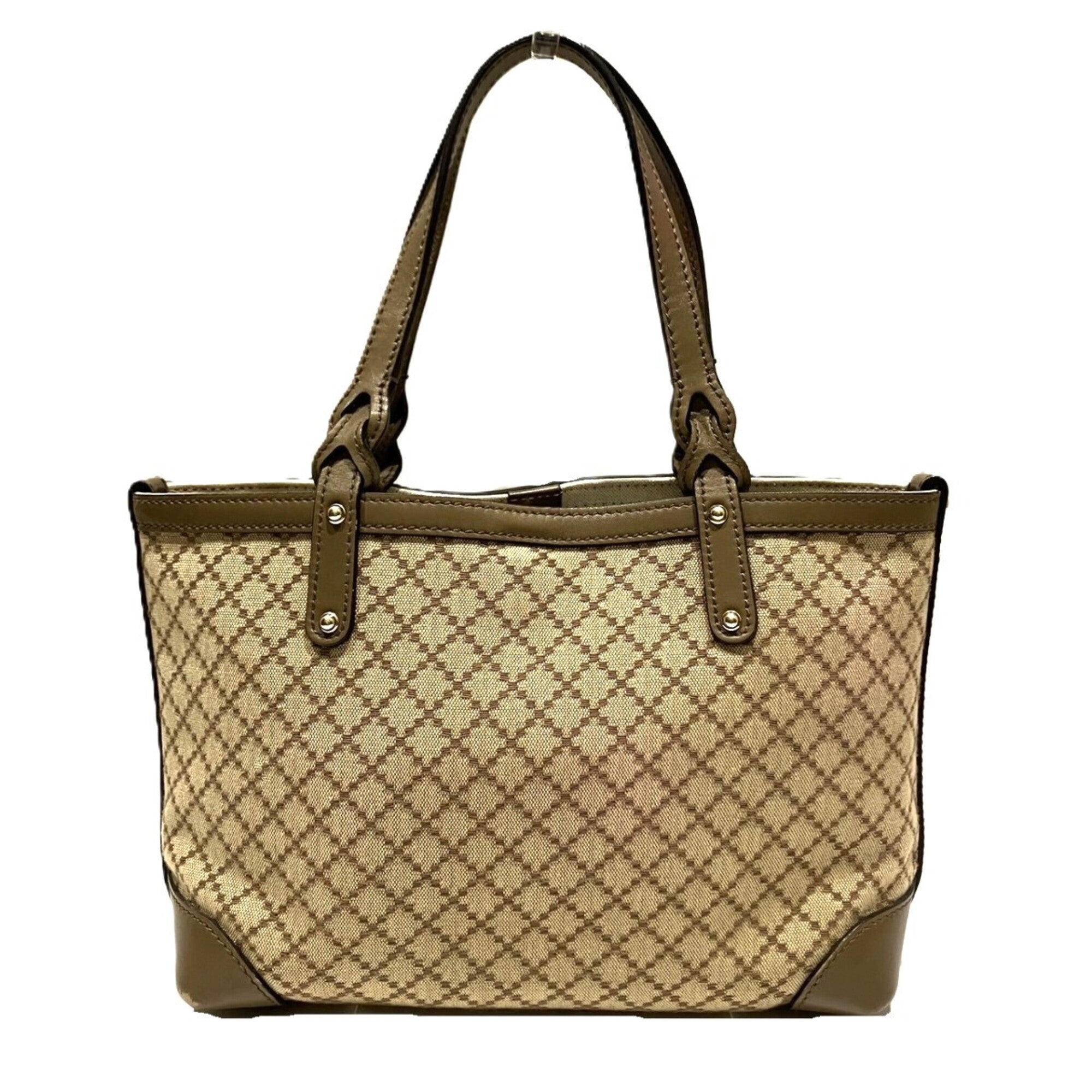 Gucci Beige Canvas Pouch Tote Bag (Pre-Owned)
