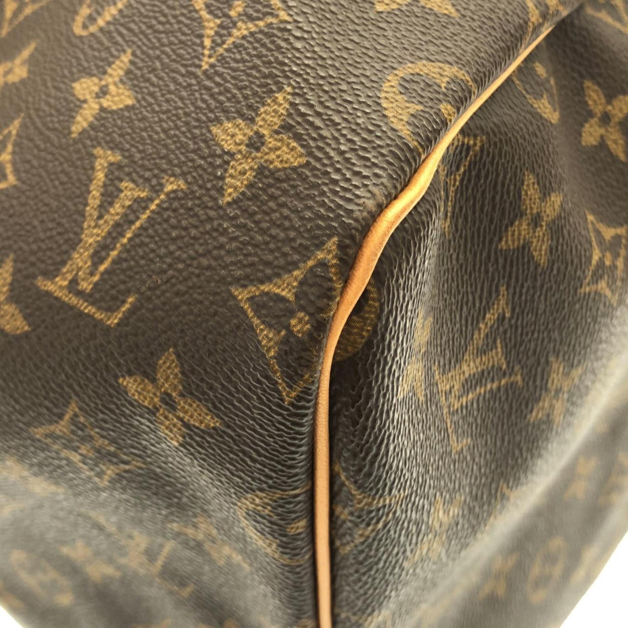 Louis Vuitton Marron Coated Canvas Boston Bag (Pre-Owned)