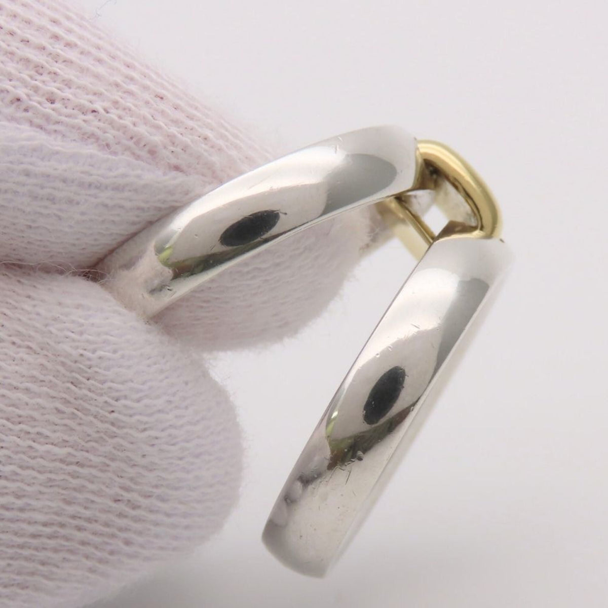 Hermes Gold Silver Yellow Gold (18K) Silver 925 Band Ring (Pre-Owned)