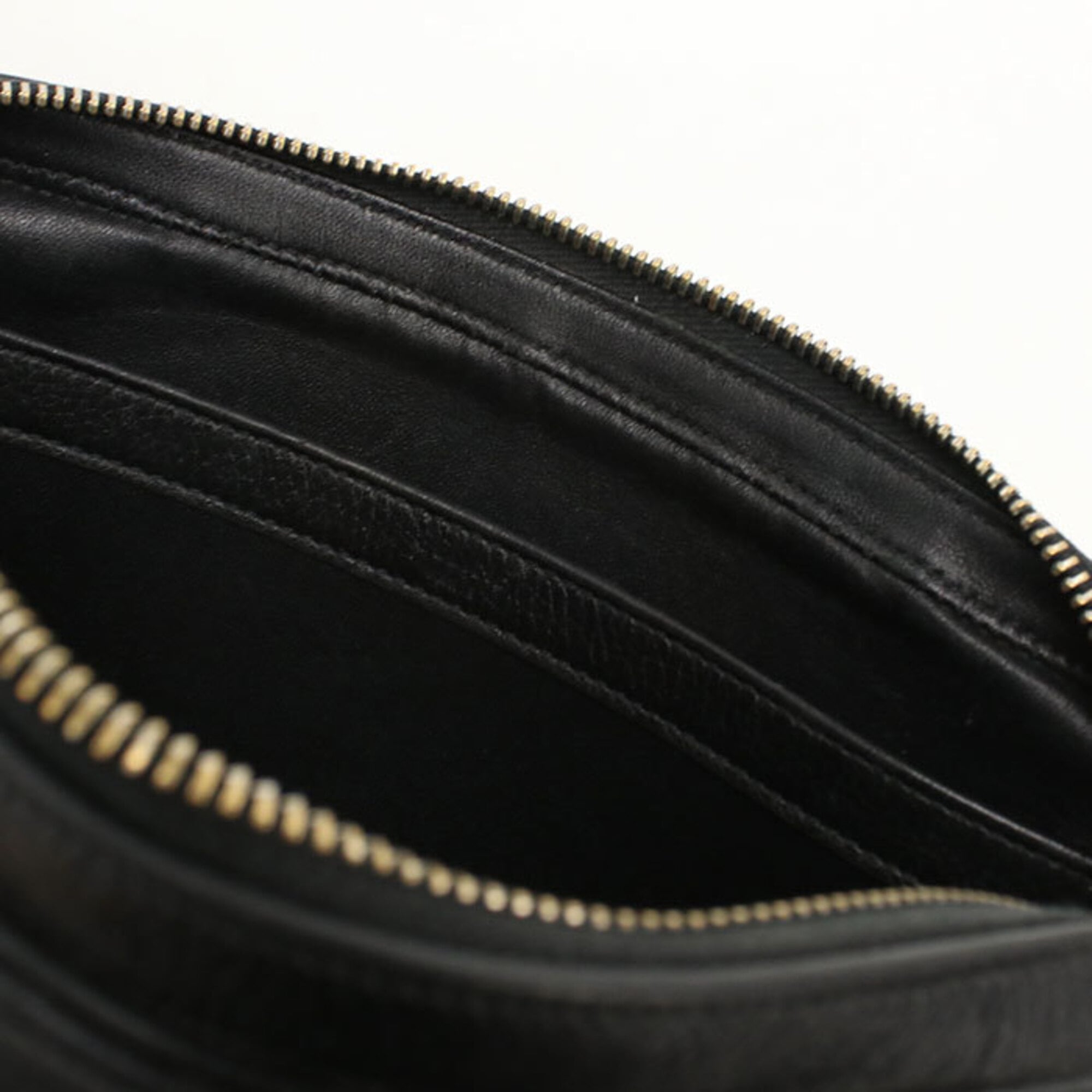 Celine Black Leather Messenger Bag Shoulder Bag (Pre-Owned)