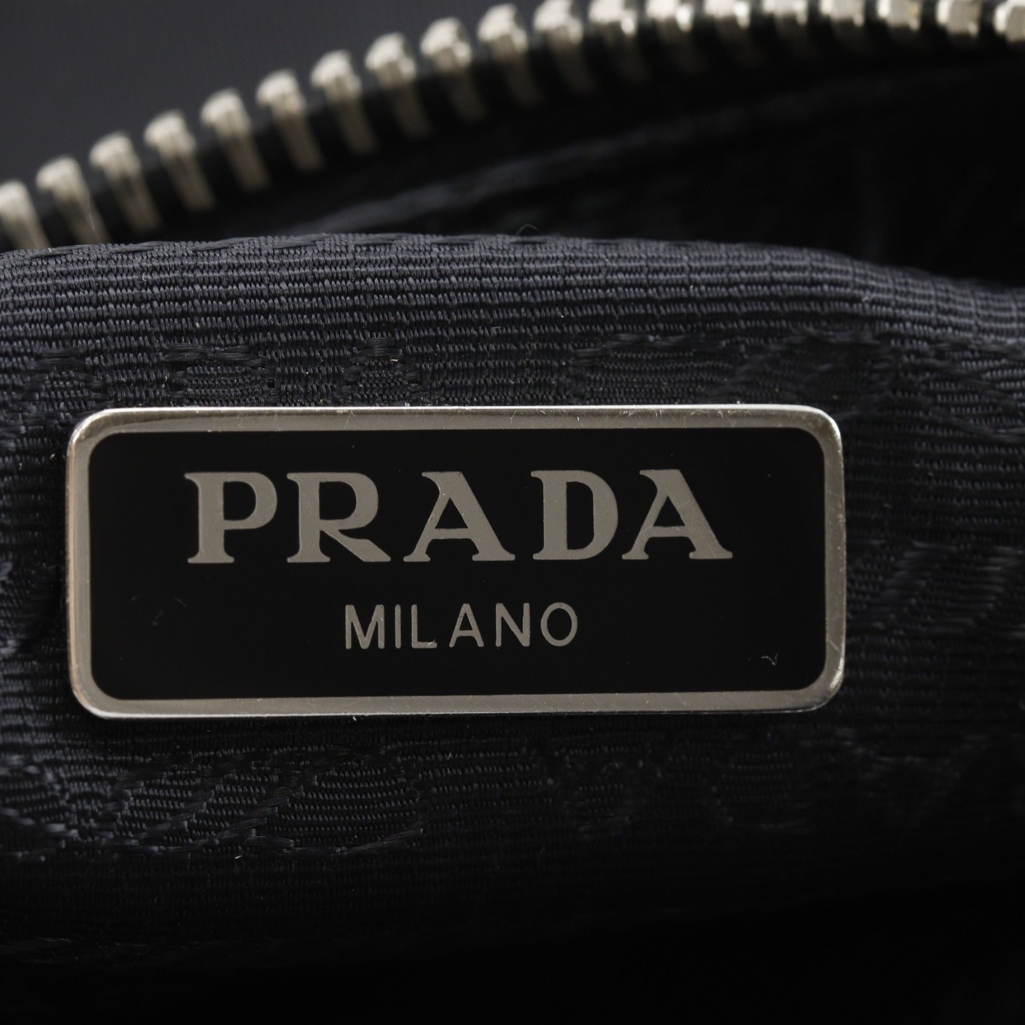 Prada Saffiano Black Nero Nylon Saffiano Shoulder Bag (Pre-Owned)