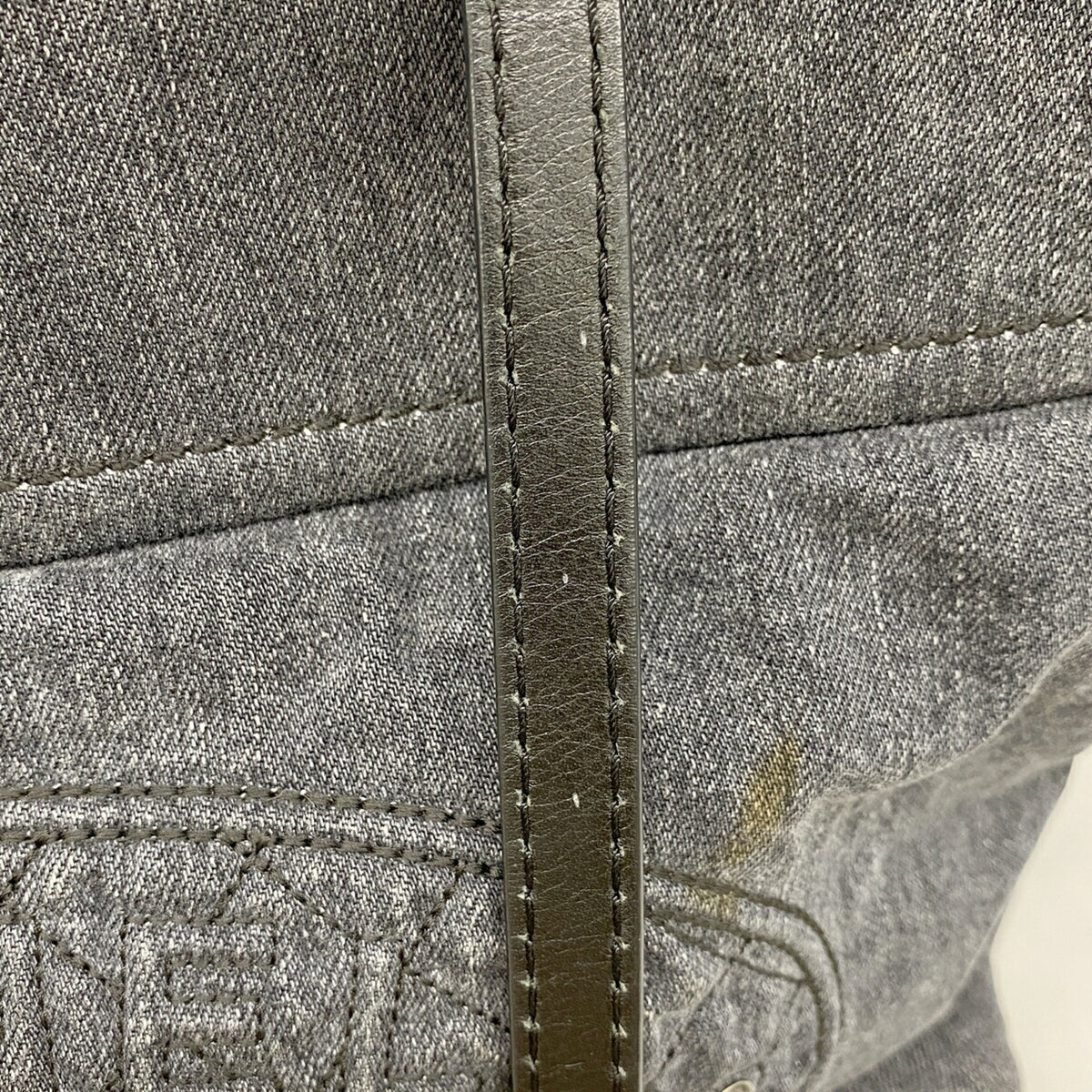 Chanel Gray Denim Handbag (Pre-Owned)