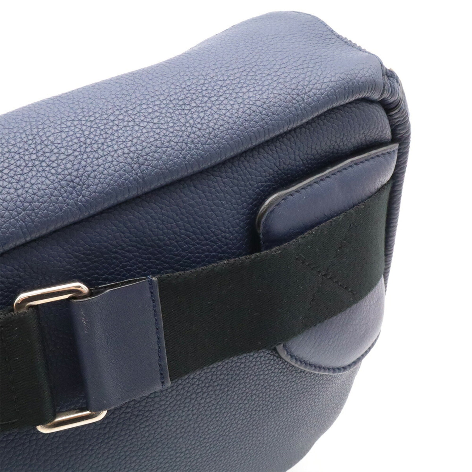 Loewe Navy Leather Shoulder Bag Sling Bag (Pre-Owned)