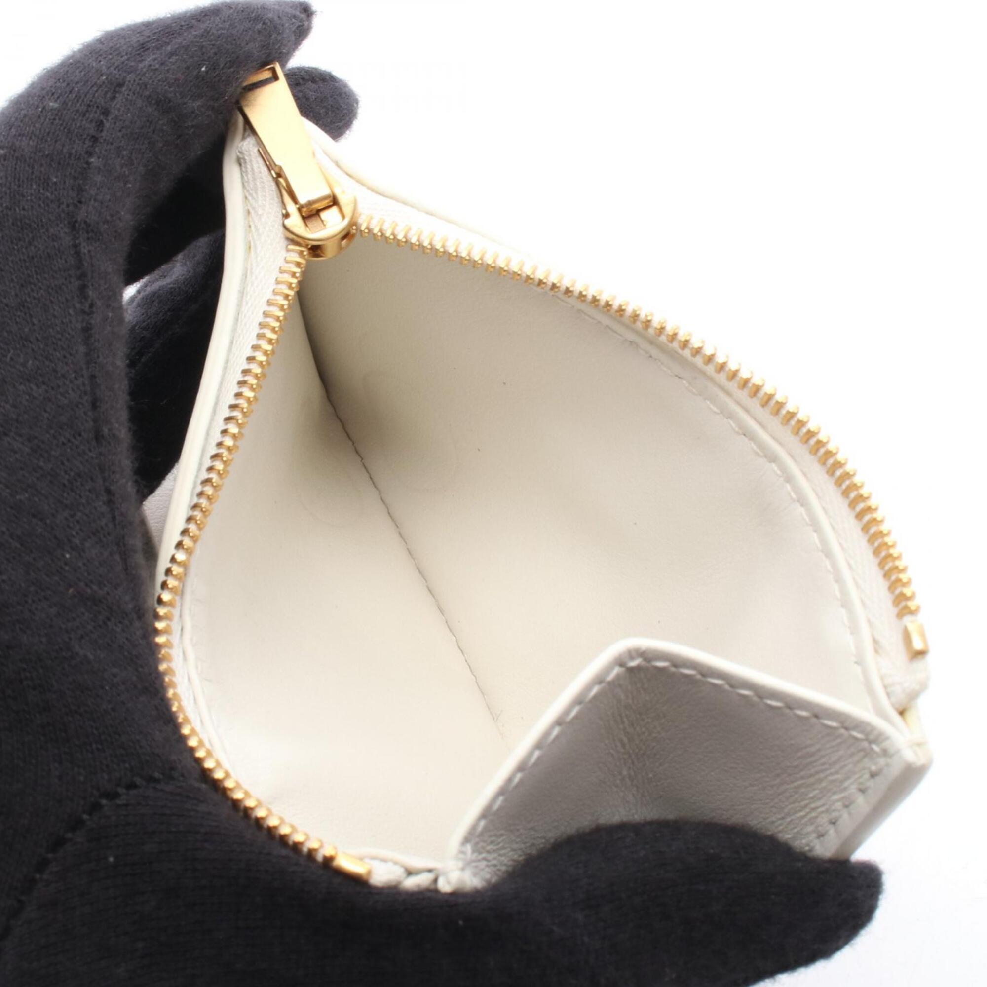Bottega Veneta White Leather Wallet (Tri-Fold) (Pre-Owned)