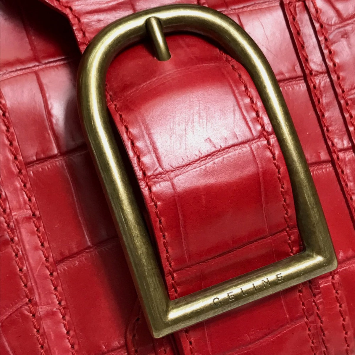 Celine Red Leather Handbag (Pre-Owned)