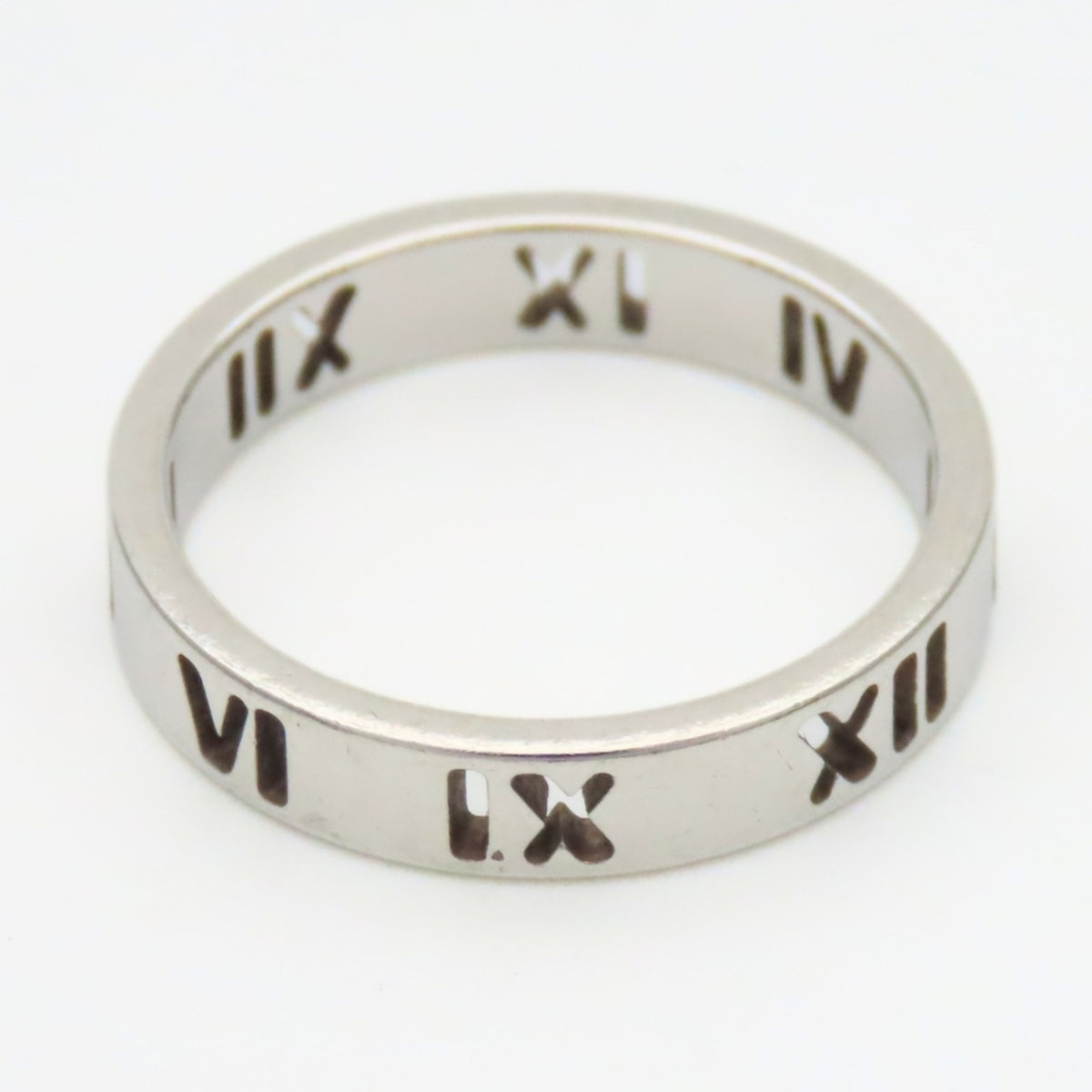 Tiffany Atlas Silver Silver 925 Band Ring (Pre-Owned)