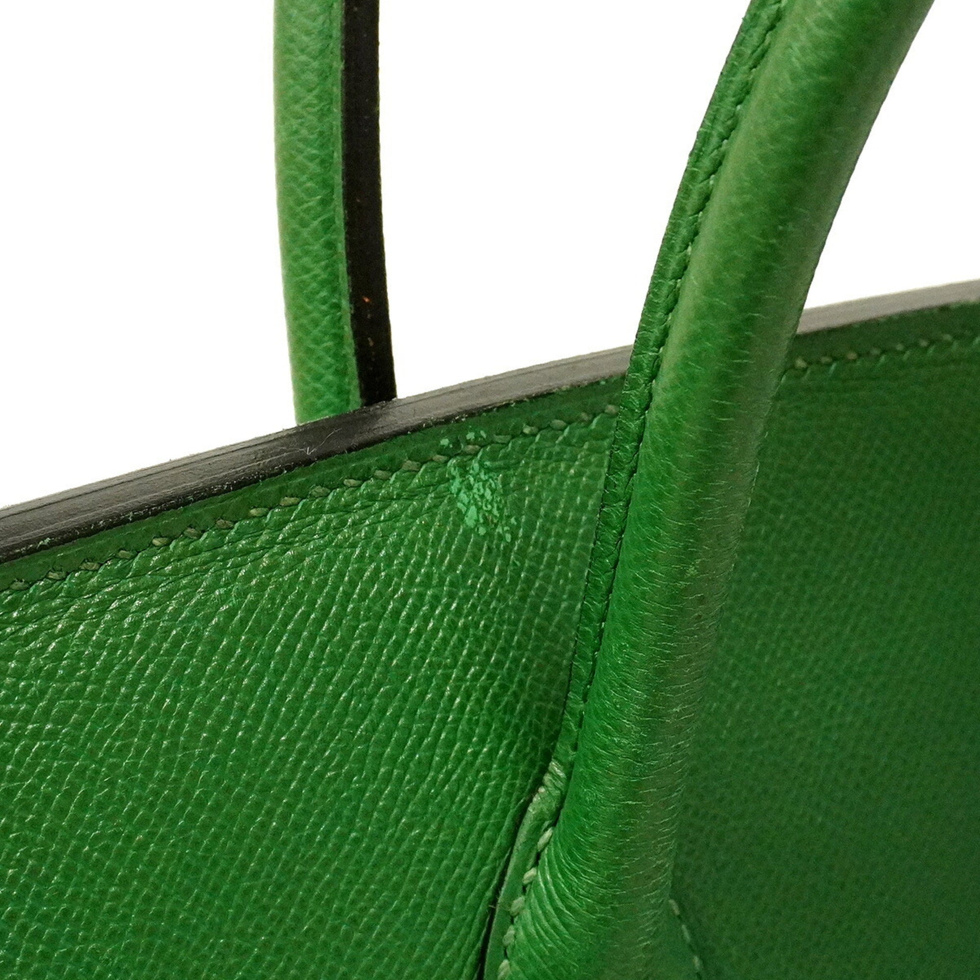 Hermes Green Courchevel Leather Handbag (Pre-Owned)