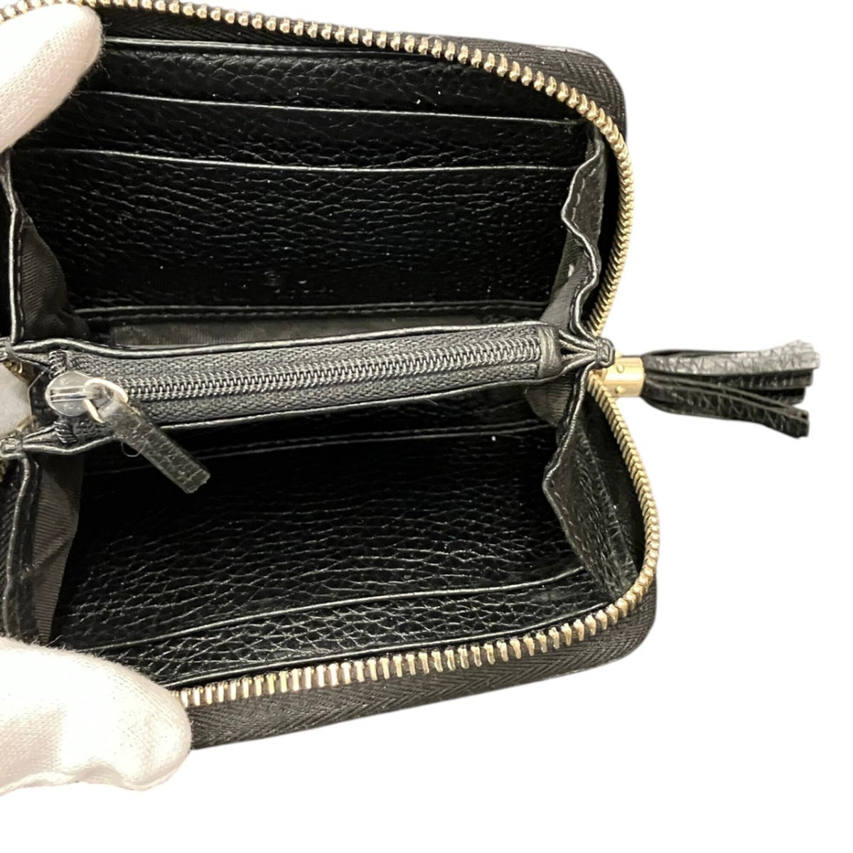 Gucci Black Leather Coin Purse/Coin Case (Pre-Owned)
