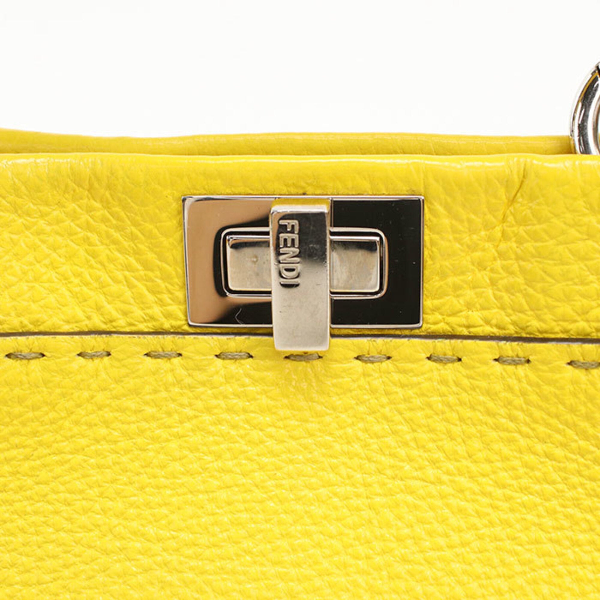 Fendi Yellow Leather Handbag (Pre-Owned)