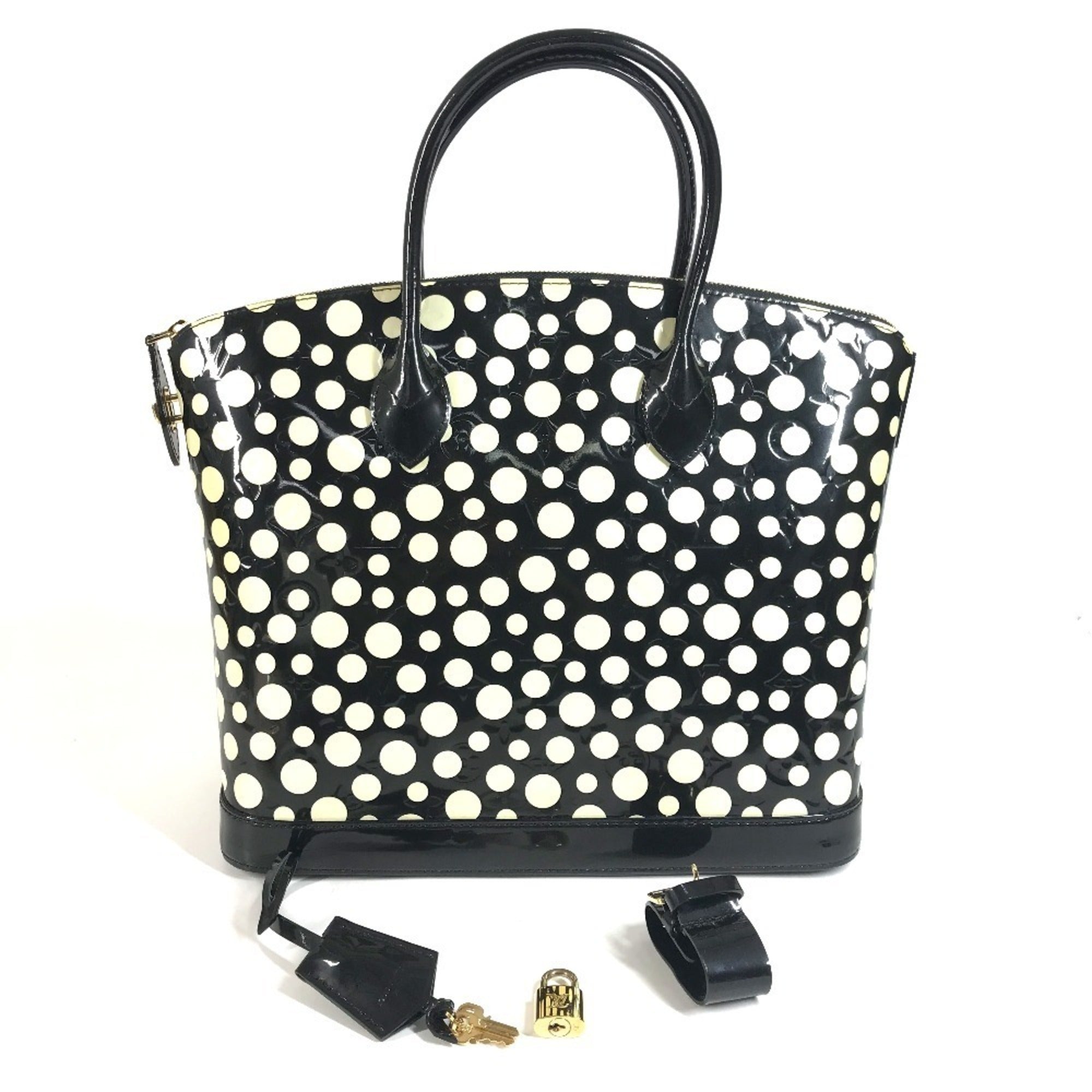Louis Vuitton Black White Monogram Vernis Handbag Tote Bag (Pre-Owned)