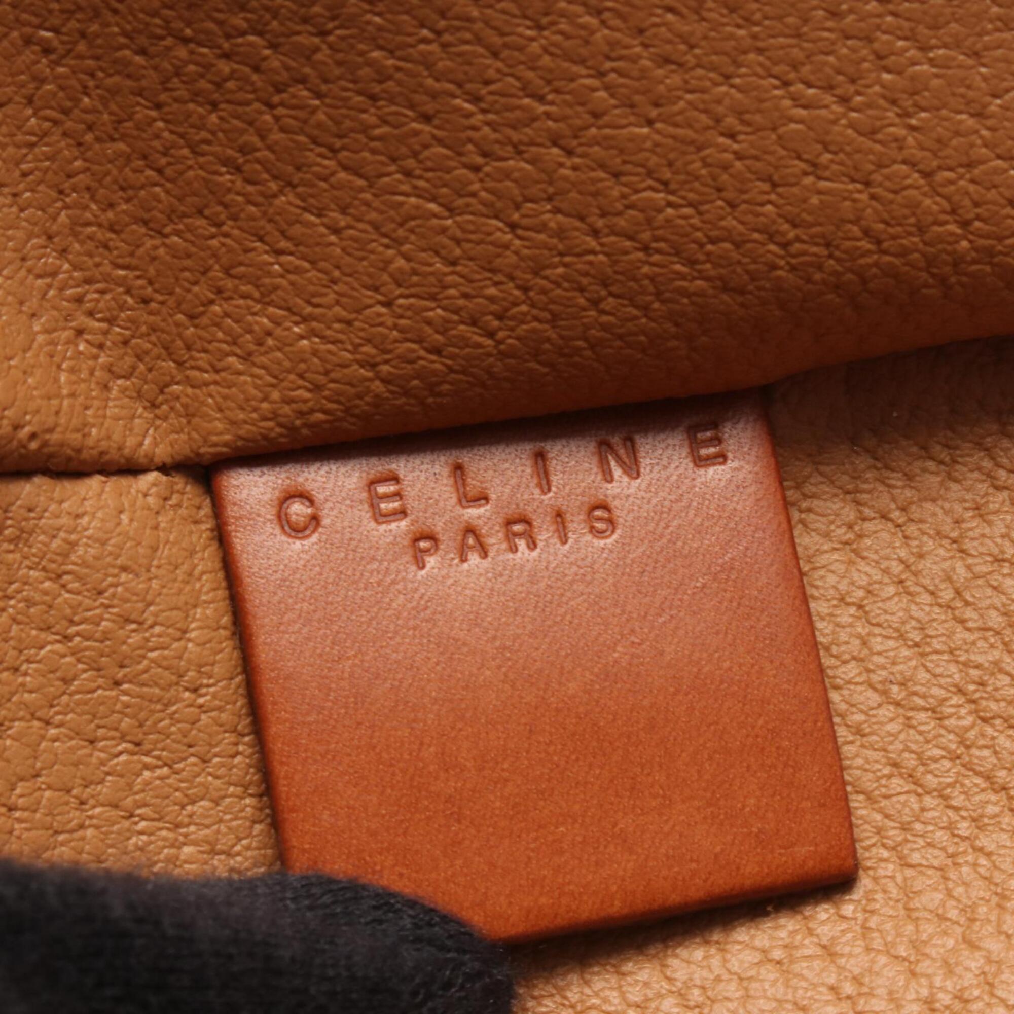 Celine Brown Coated Canvas Leather Handbag (Pre-Owned)