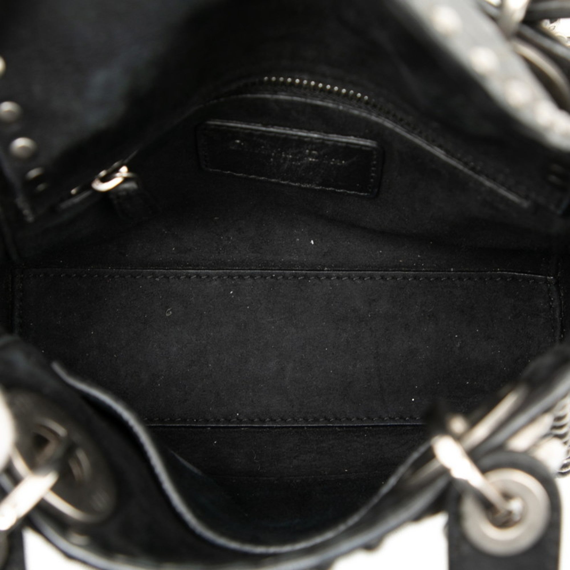 Christian Dior Black Leather Handbag Shoulder Bag (Pre-Owned)