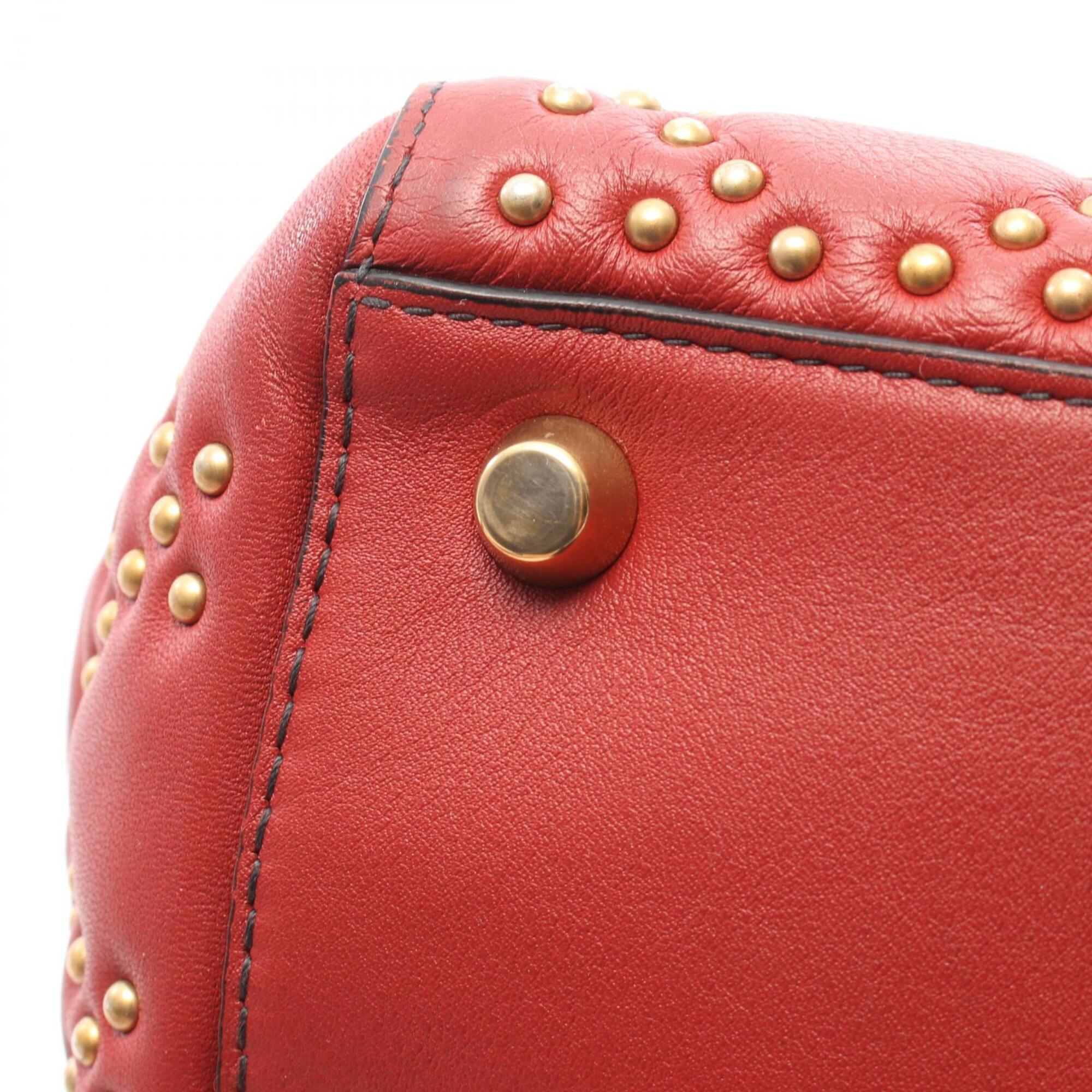 Christian Dior Bordeaux Leather Handbag (Pre-Owned)