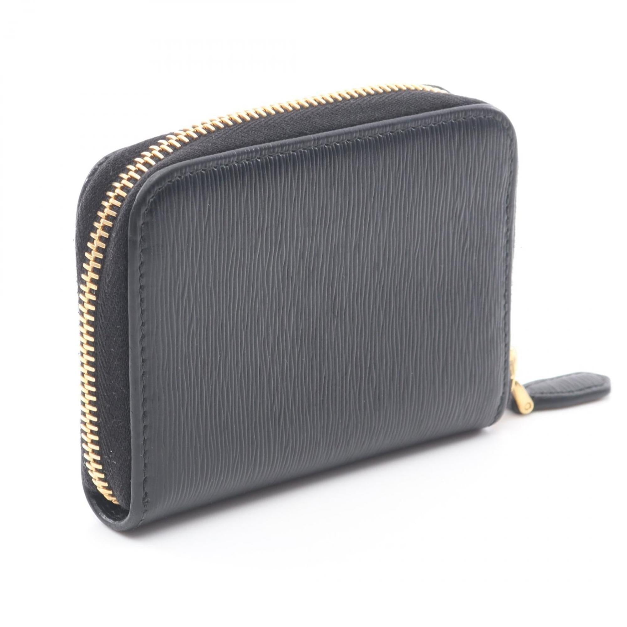Prada Black Leather Coin Purse/Coin Case (Pre-Owned)