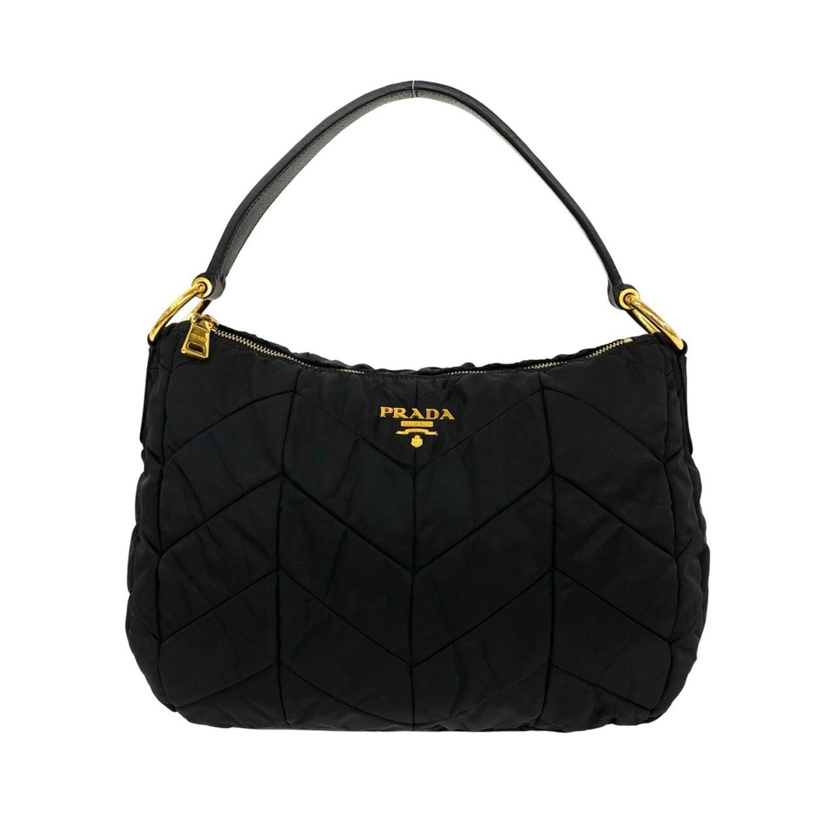 Prada Black Nylon Handbag Shoulder Bag (Pre-Owned)